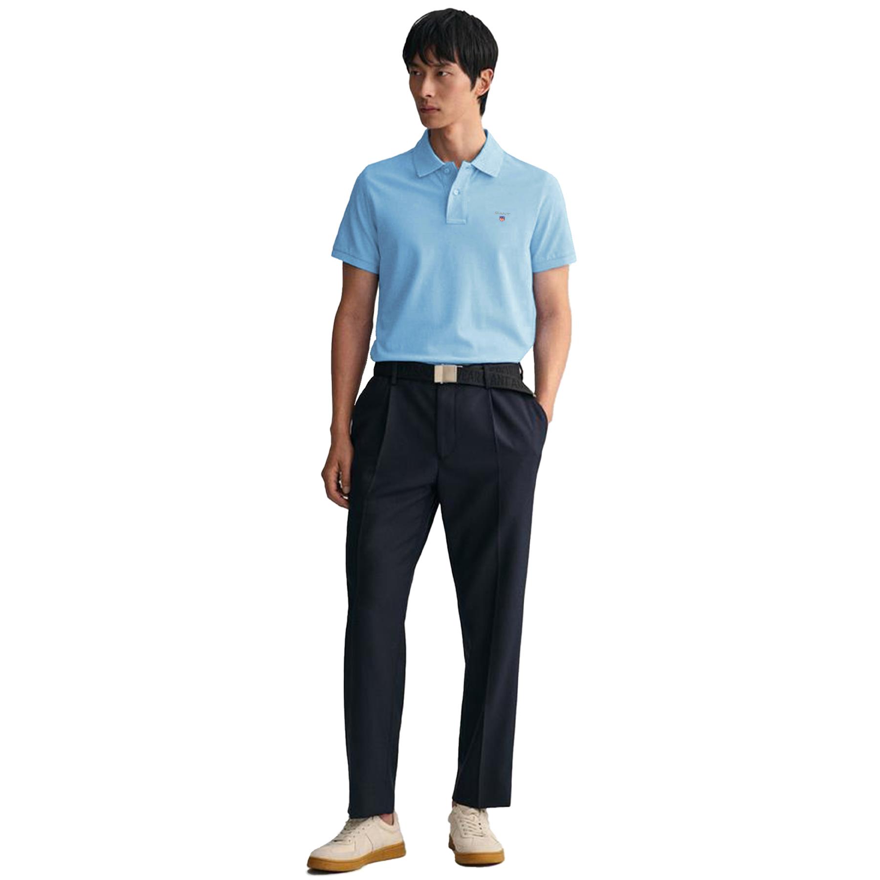 Gant Mens Polo Shirts Short Sleeve Casual Work Tee Breathable Cotton Top S-4XL - Picture 21 of 111