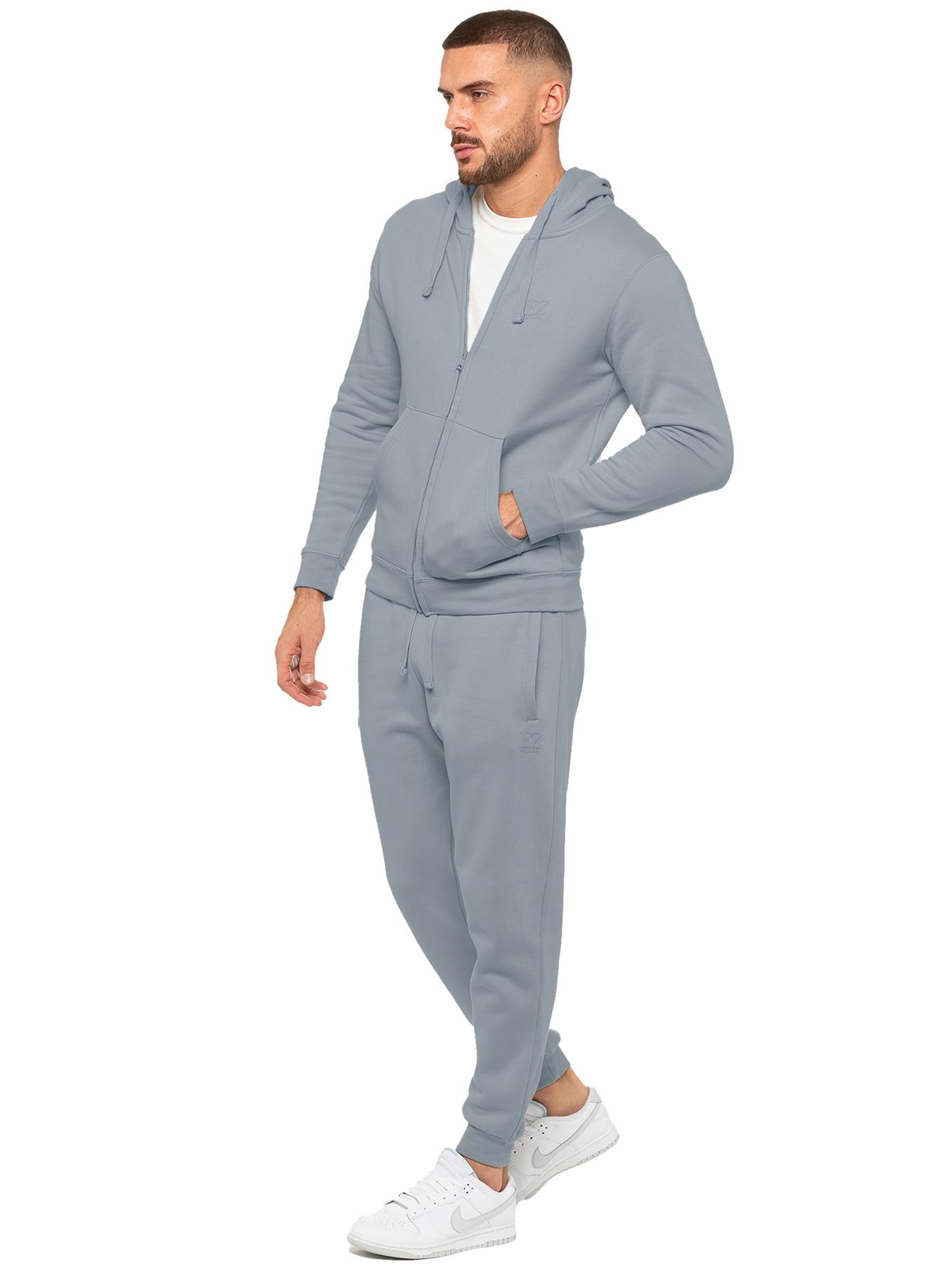 Conjunto de chándal completo Enzo para hombre gimnasio sudadera con capucha joggers informales invierno parte superior inferior - Imagen 50 de 67