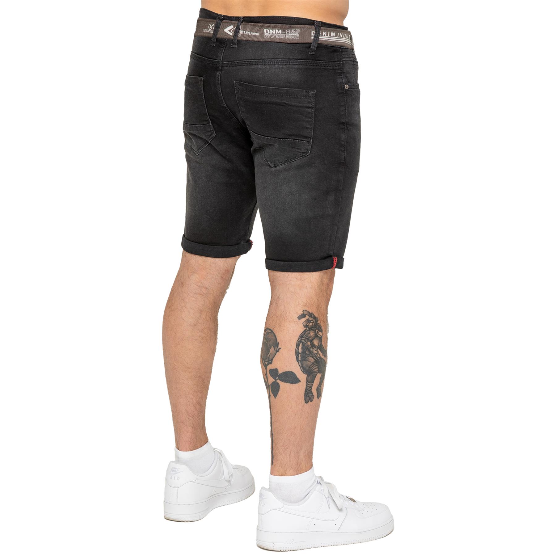 Pantalones Cortos Enzo Para Hombres Calce Ajustado Verano Elastizados Denim Medio Pantalones - Imagen 8 de 20