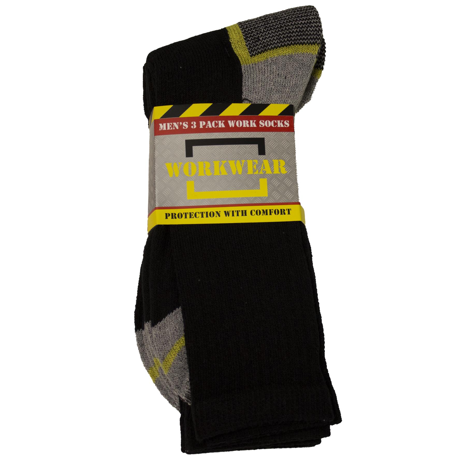 Mens Work Socks Thick Heavy Duty Boot Sock Cushion Heel Reinforced Toe Size 6-14 - Picture 17 of 26