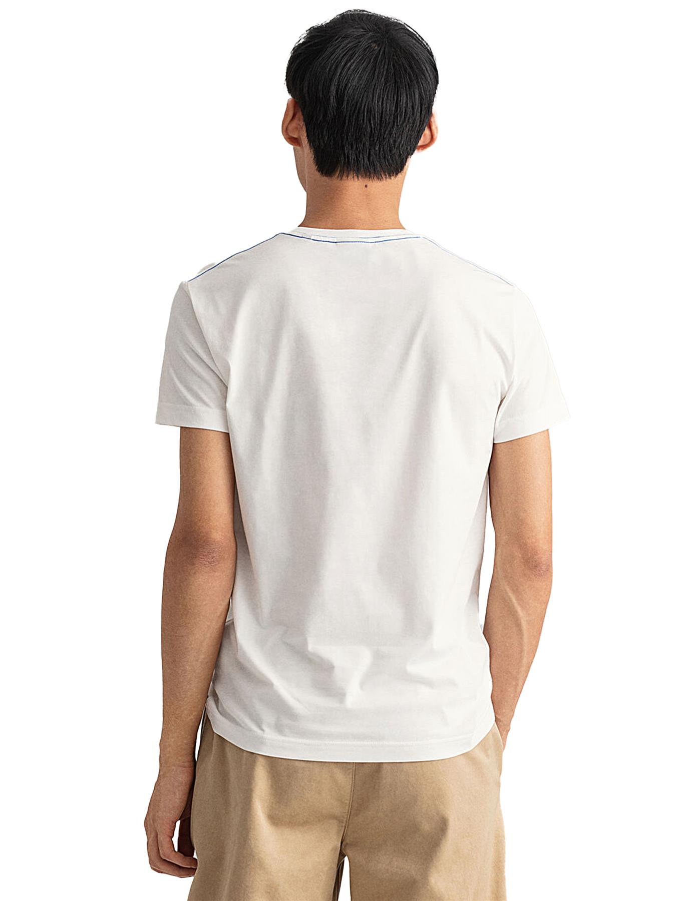 GANT Algodón Hombre Camisetas Manga Corta Casual Top Cuello Redondo Talla UK - Imagen 91 de 95