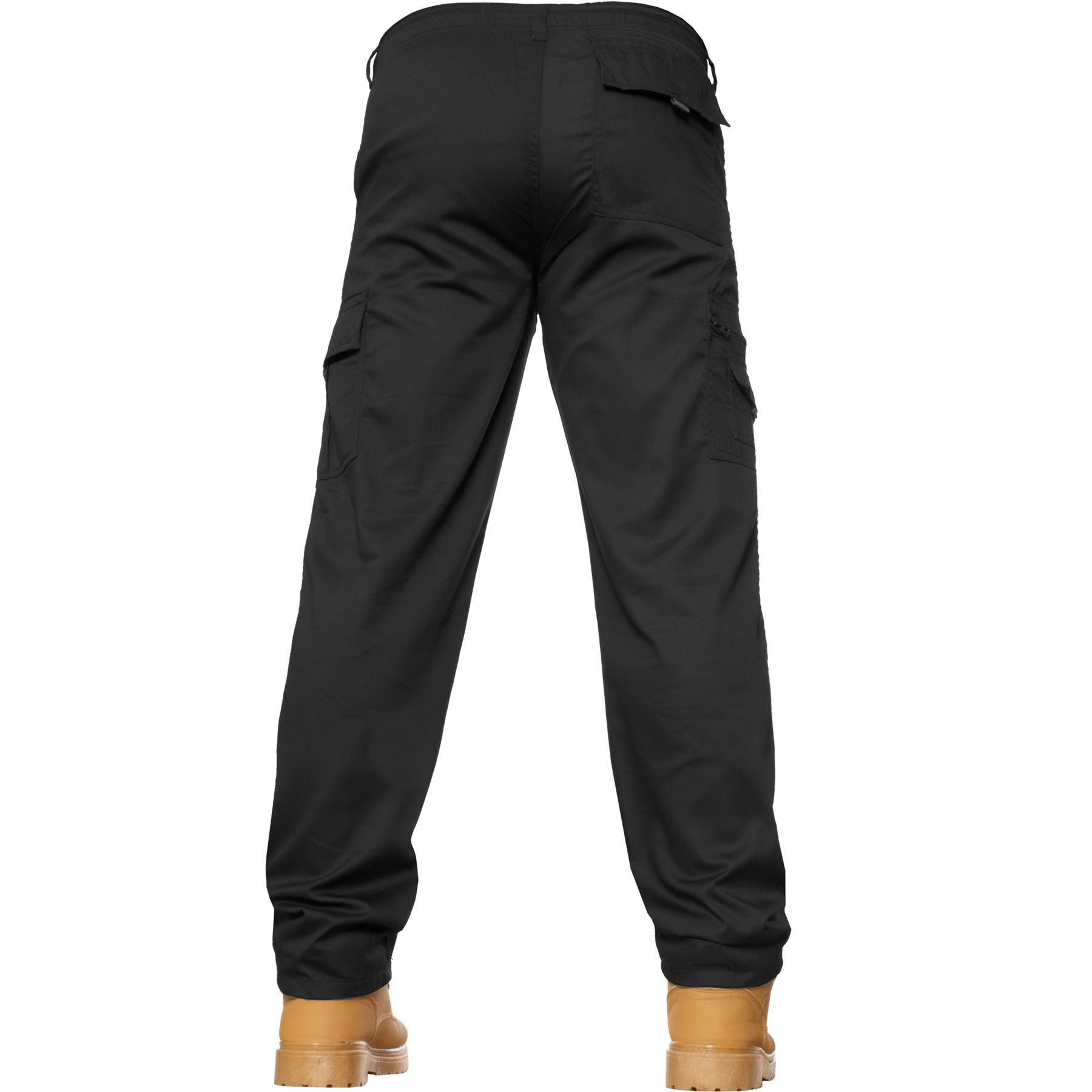 Kruze Mens Designer Chinos Cargo Combat Trousers Elasticated Pants All