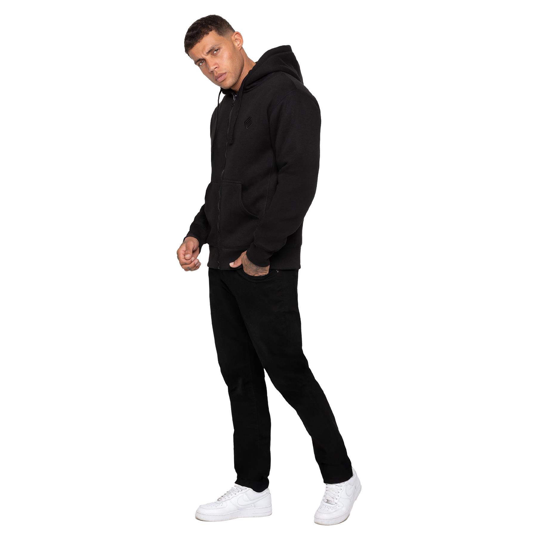 Enzo Mens Sherpa Fleece Hoodie Jacket Plain Borg Lined Hooded Zipper Sweatshirt - Picture 8 of 16