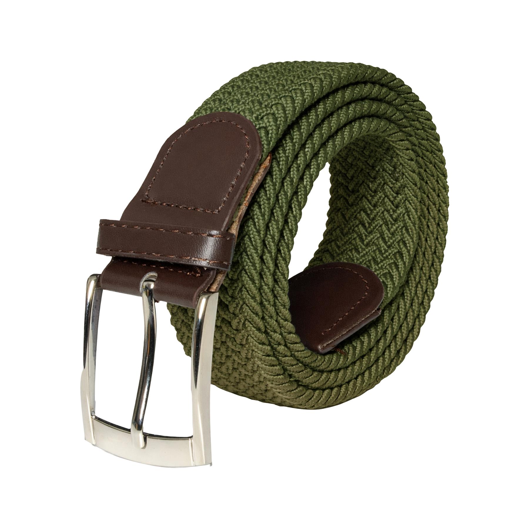 Enzo Stretch Belts Mens Womens Elasticated Braided Woven Belt with Metal Buckle