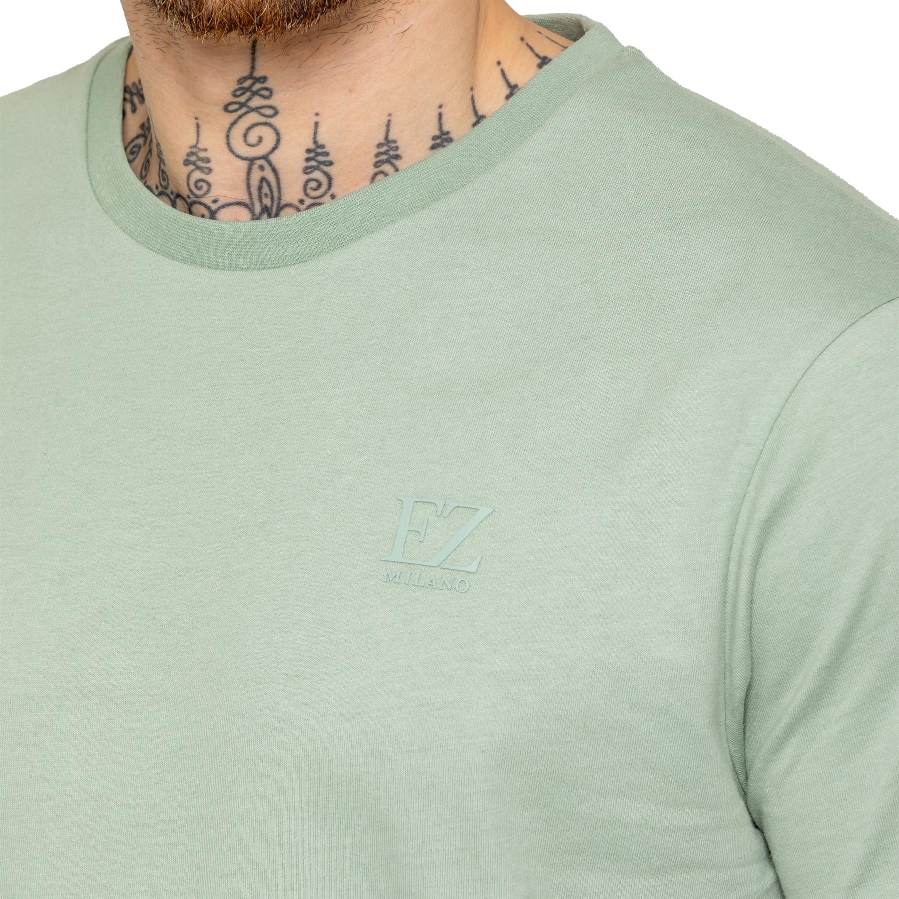 Enzo Mens T Shirt Short Sleeve Top Plain Cotton Crew Neck Casual Shirt - Picture 70 of 71
