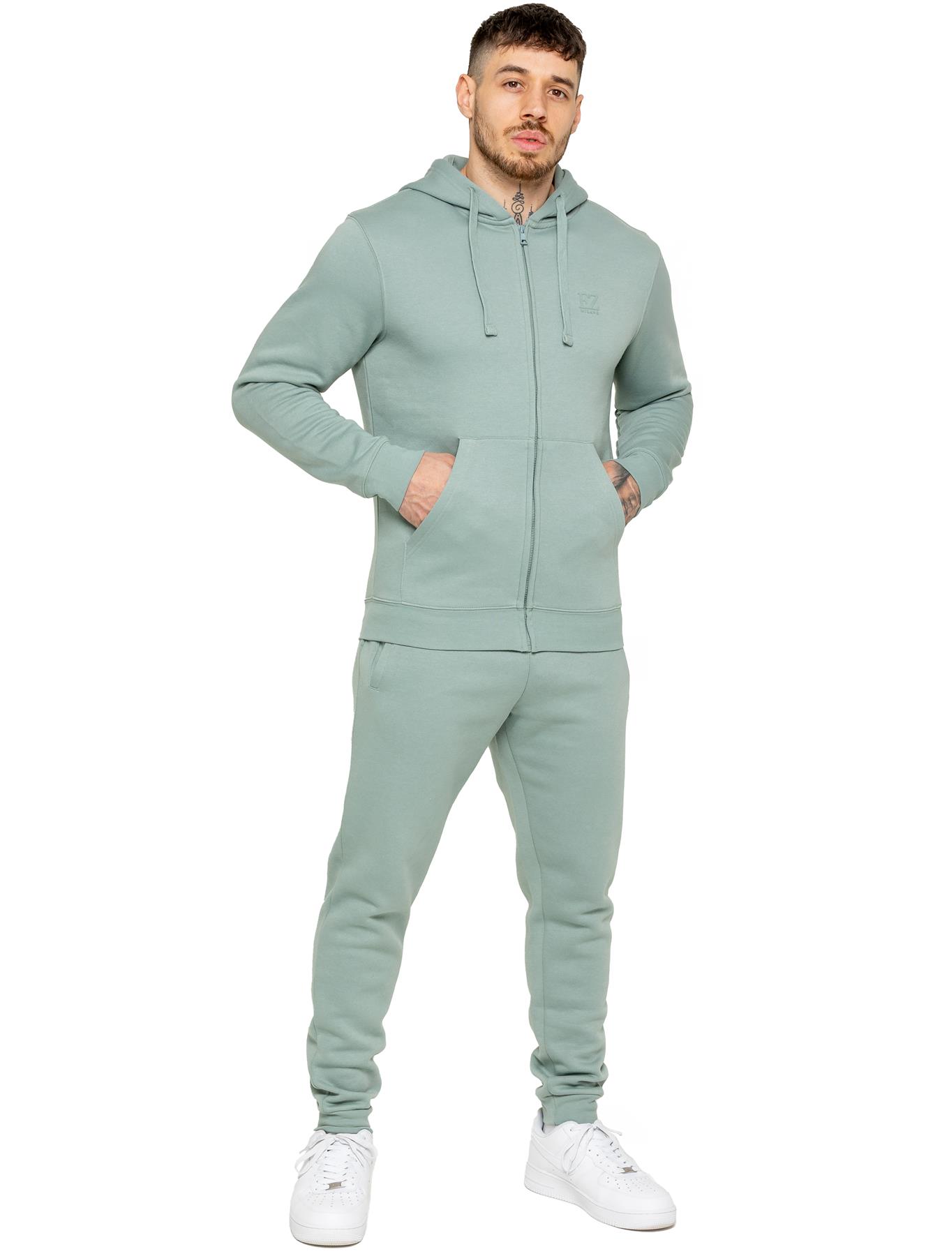 Conjunto de chándal completo Enzo para hombre gimnasio sudadera con capucha joggers informales invierno parte superior inferior - Imagen 63 de 67