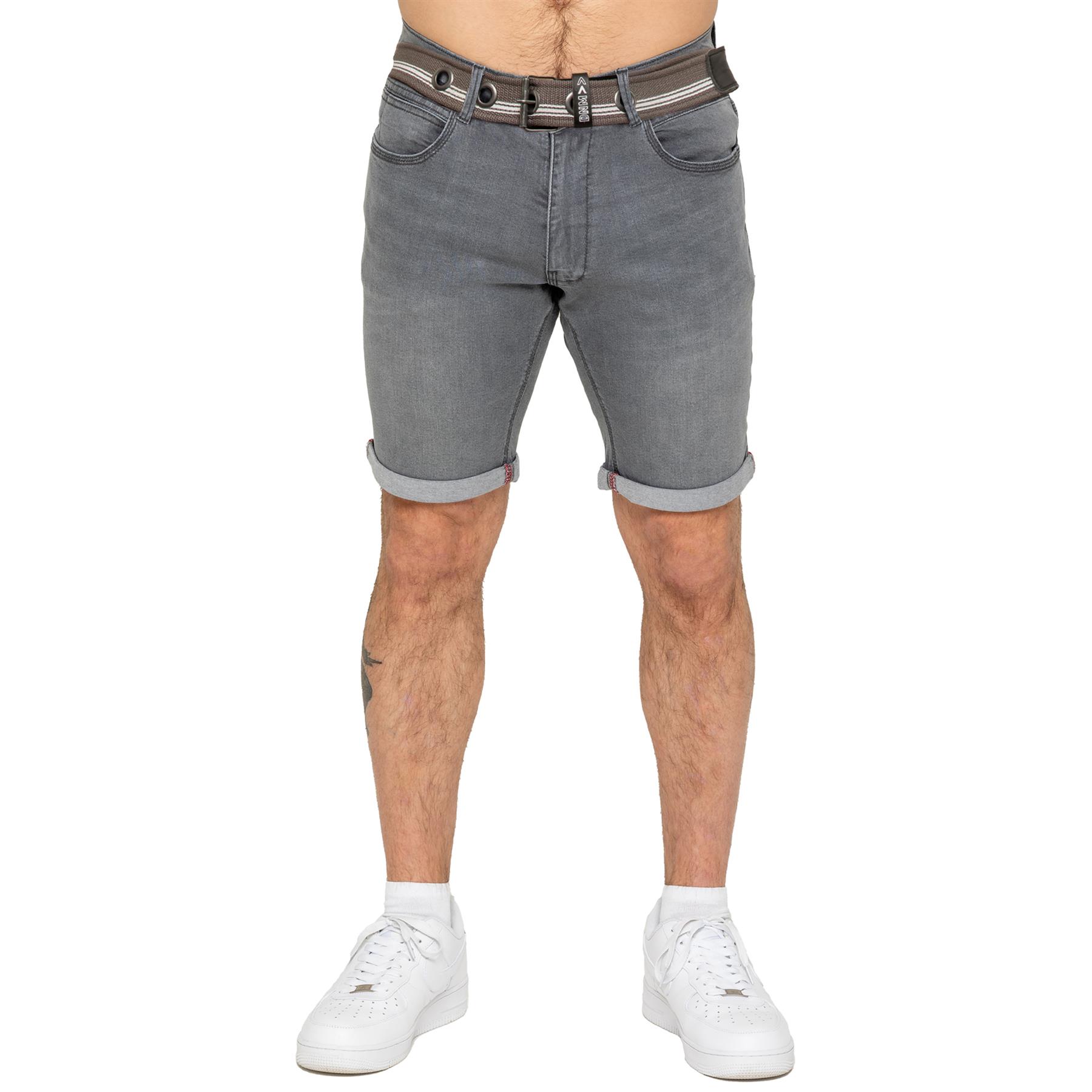 Pantalones Cortos Enzo Para Hombres Calce Ajustado Verano Elastizados Denim Medio Pantalones - Imagen 18 de 20