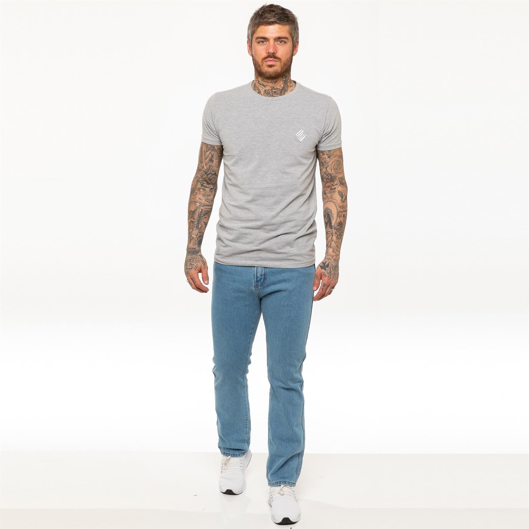 Kruze Mens Jeans Straight Leg Denim Trousers Regular Casual Work Pants UK Sizes - Picture 13 of 25
