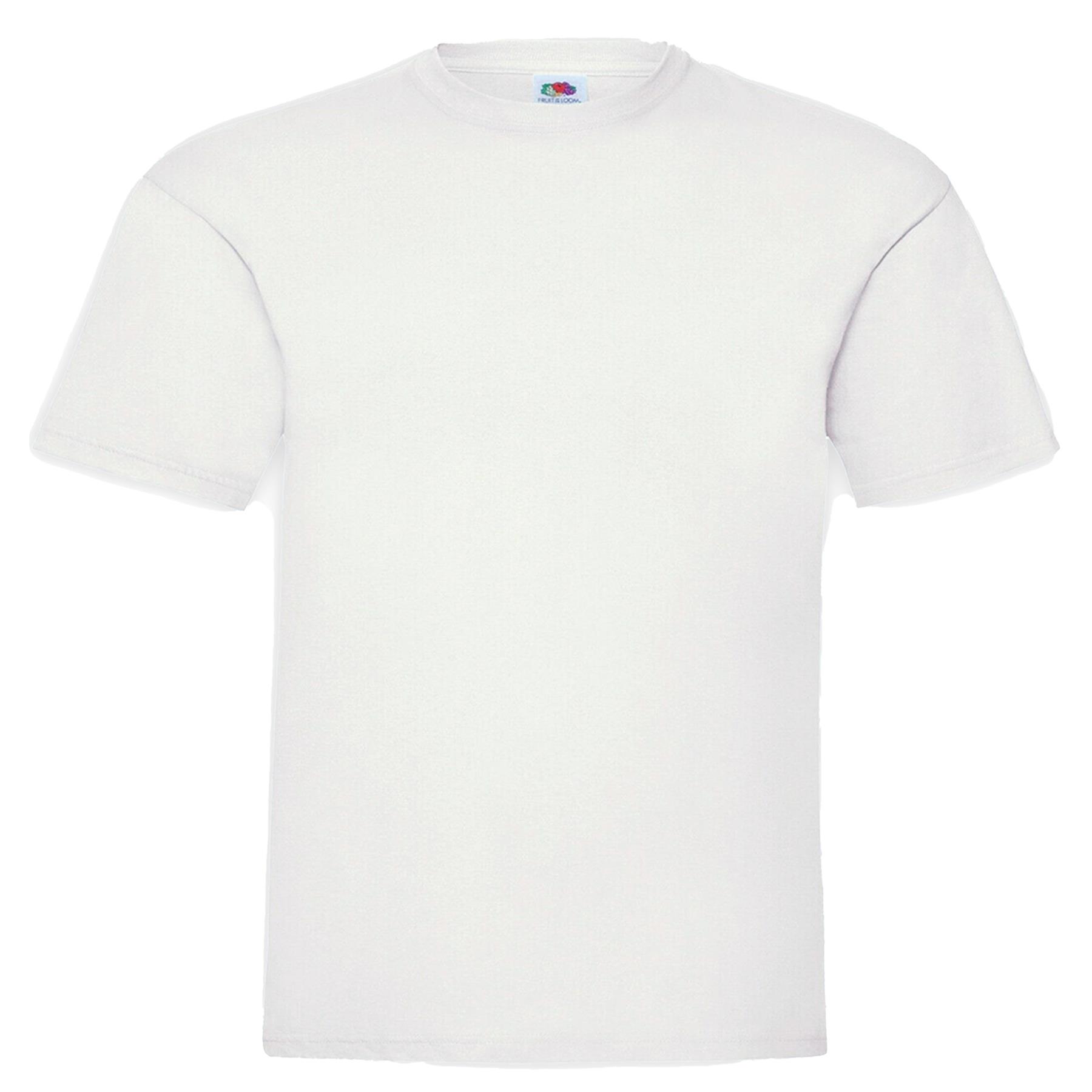 Fruit Of The Loom Children Boys Girls T Shirts Cotton Plain Short Sleeve Tee Top - Picture 29 of 53