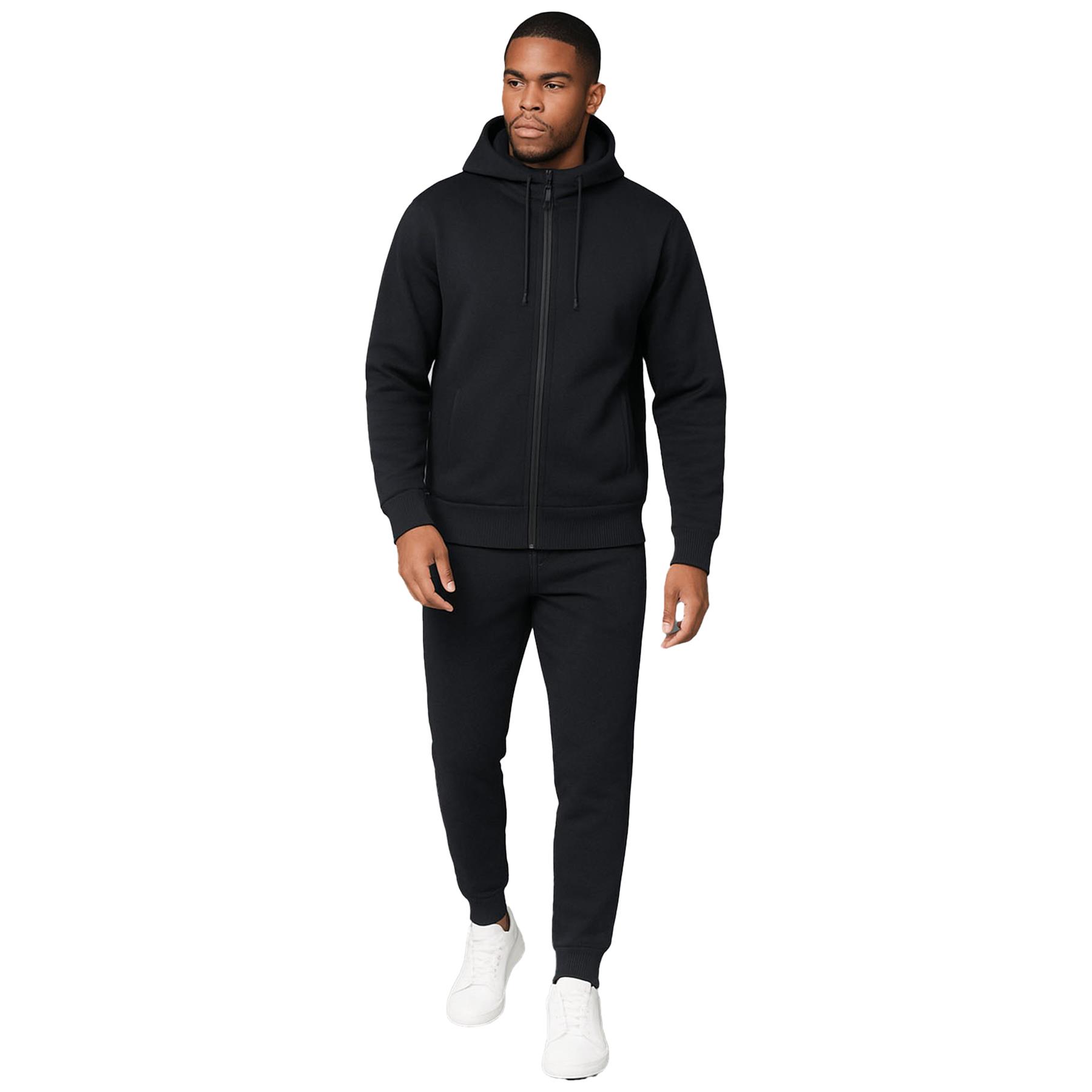 Kruze Herren Scuba Trainingsanzug Reißverschluss Kapuze Stretch Elastisch Hose - Picture 2 of 13