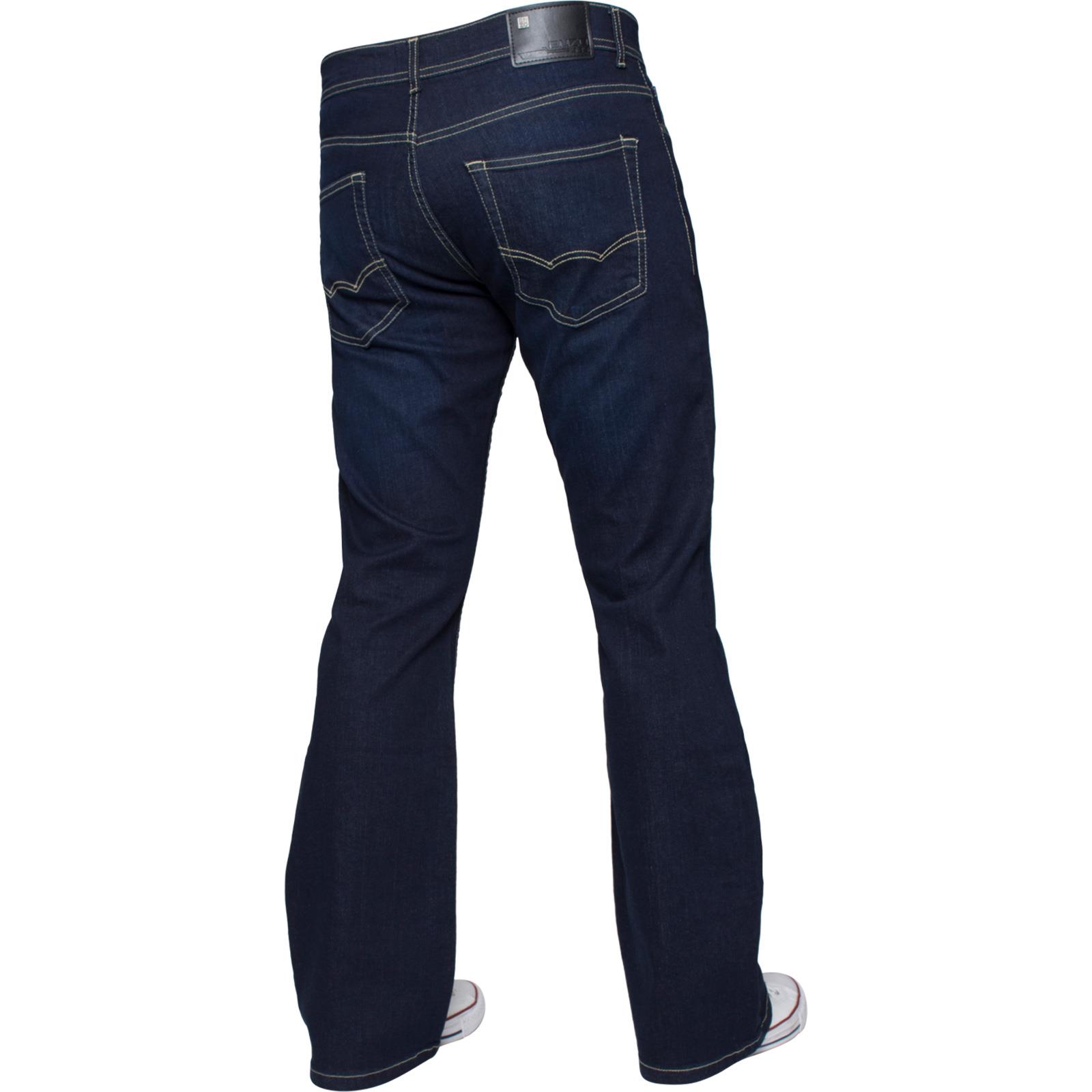 Mens Straight Leg Bootcut Jeans Regular Stretch Denim Work Pant Kruze