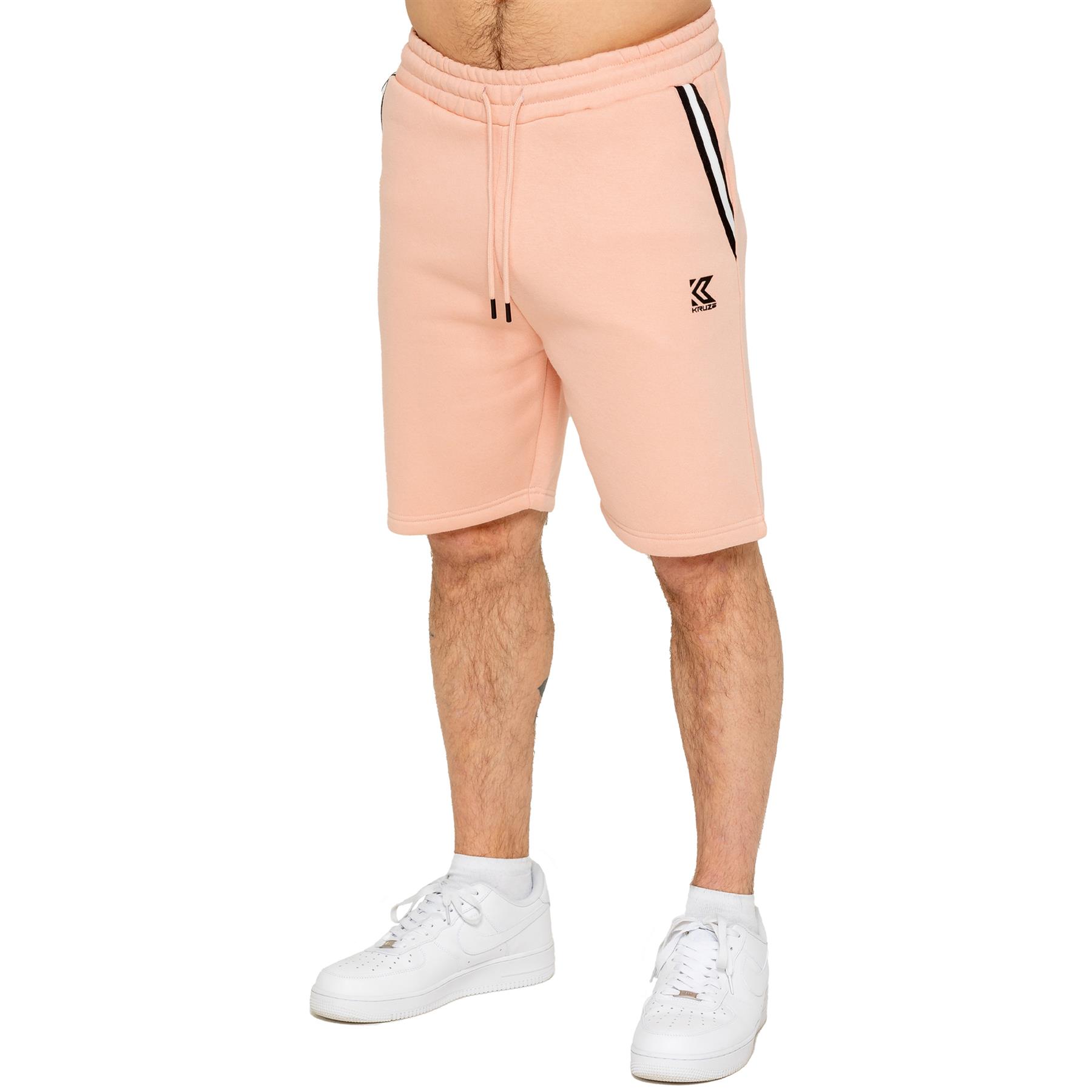 Herren Kruze T-Shirt & Shorts Set Rundhals Fleece Shorts Trainingsanzug - Imagen 21 de 22