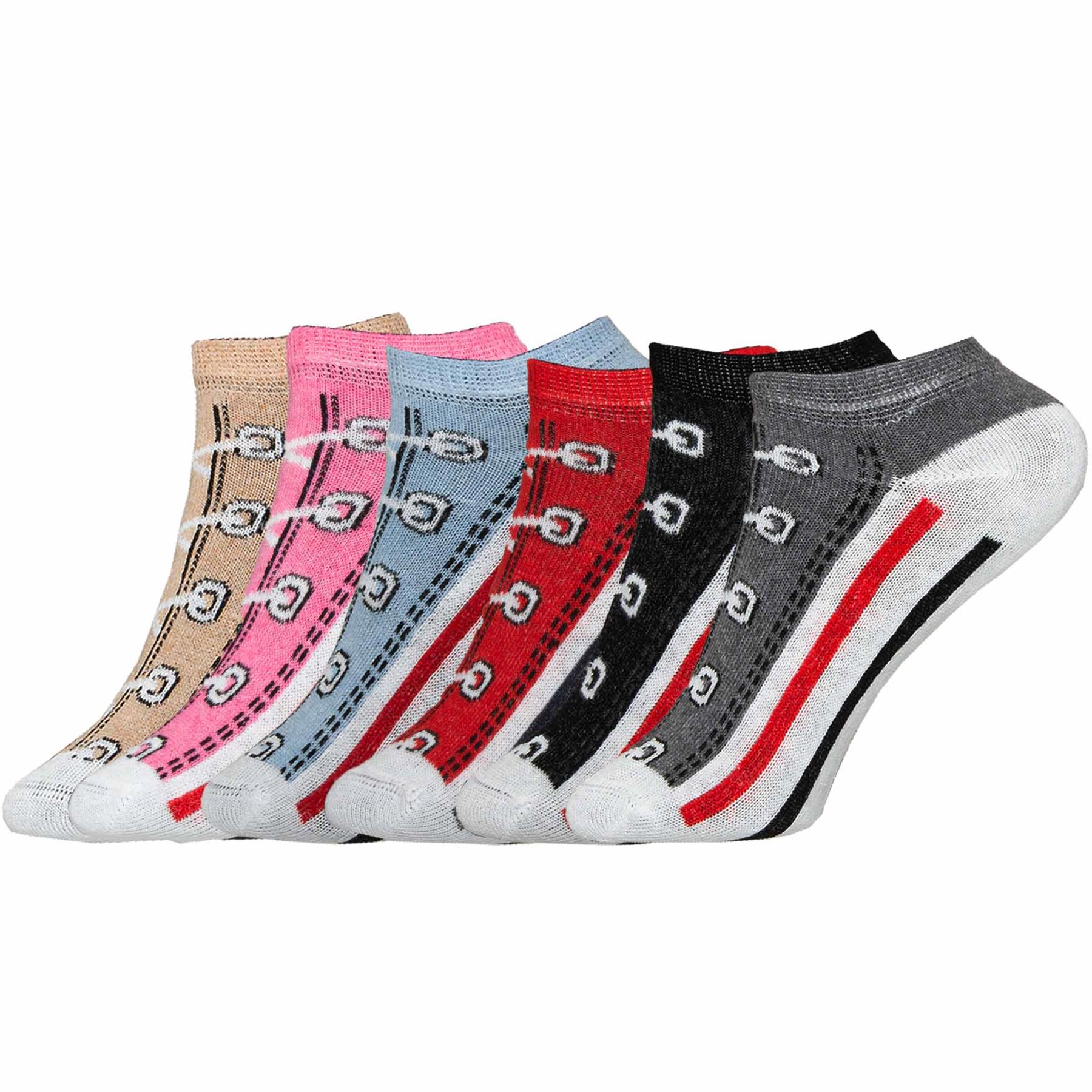 Boys Girls Socks Kids Trainer 6 Pairs Sports Ankle Shoe Liner Cotton School Sock - Picture 29 of 36