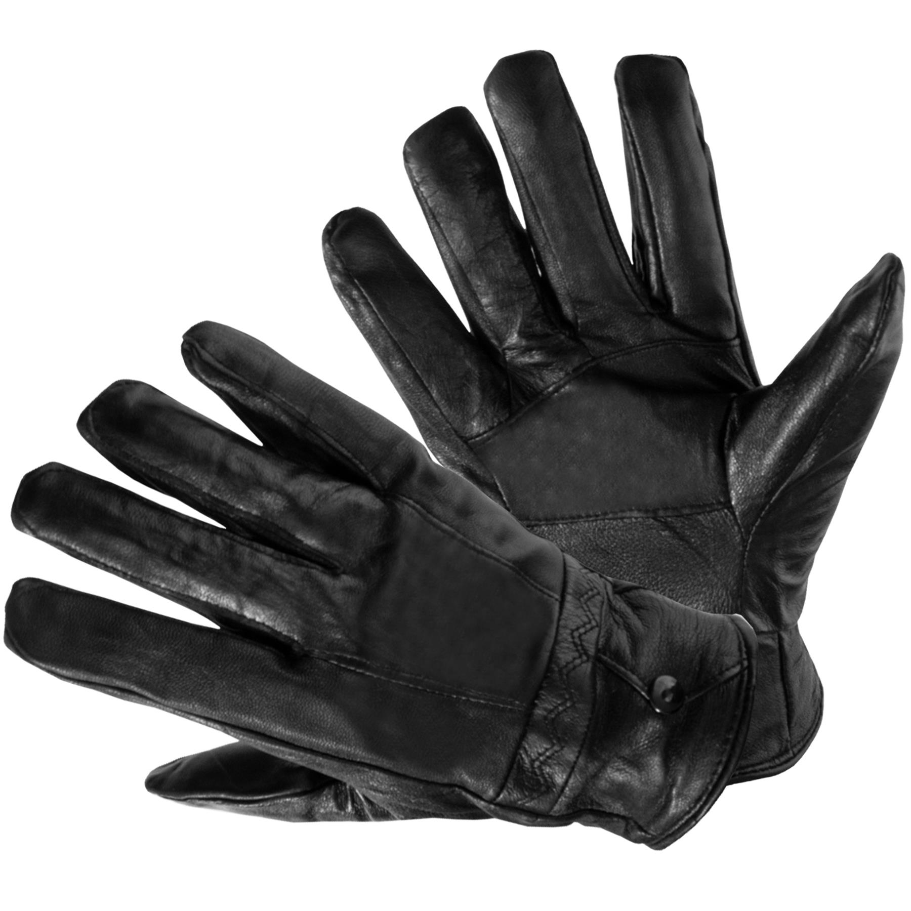 Mens Gloves Leather Lined Winter Warm Windproof Thermal Soft Genuine Glove