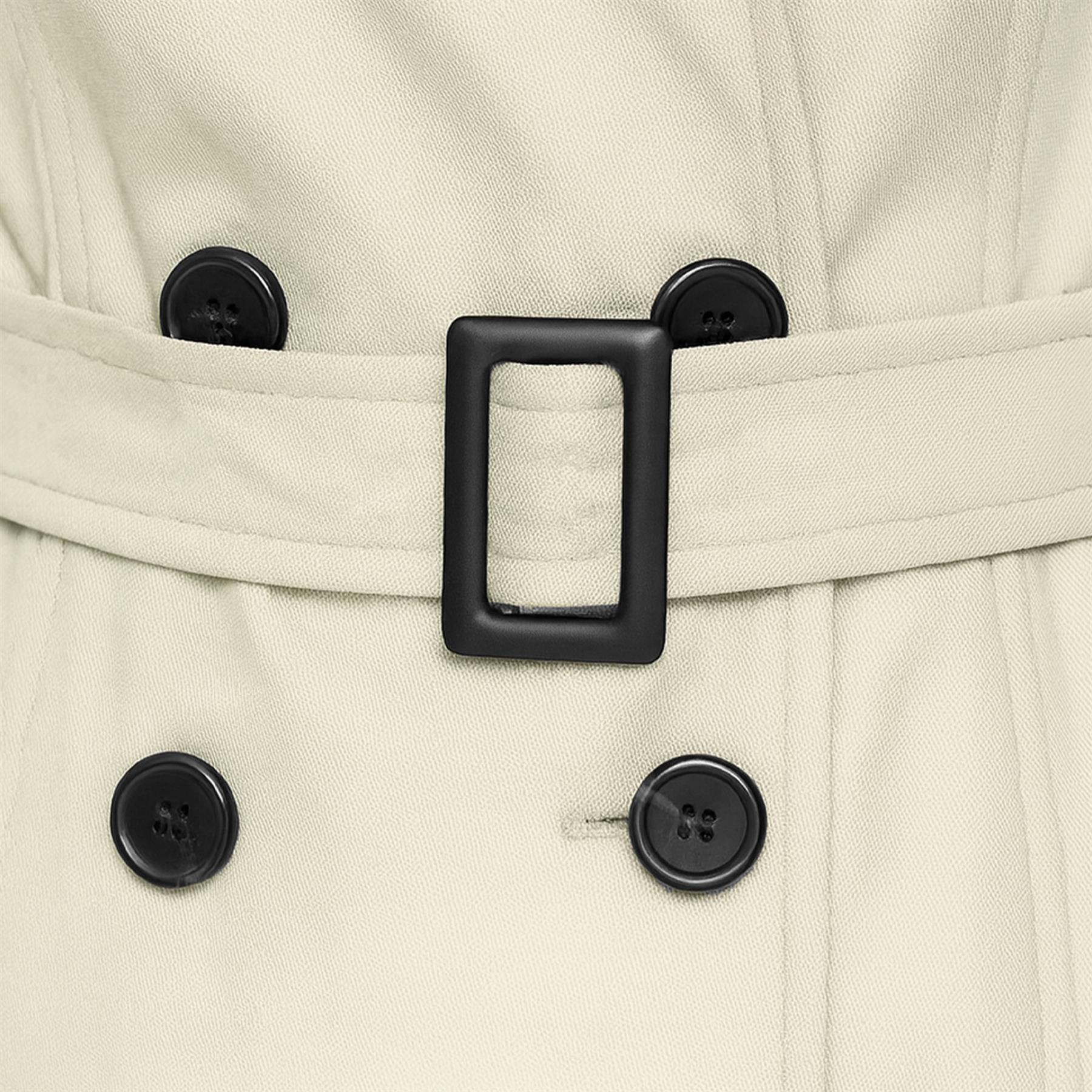 Enzo Damen Trenchcoat Damen Wasserdicht Lange Warme Jacke Mit Knöpfen - Picture 21 of 22