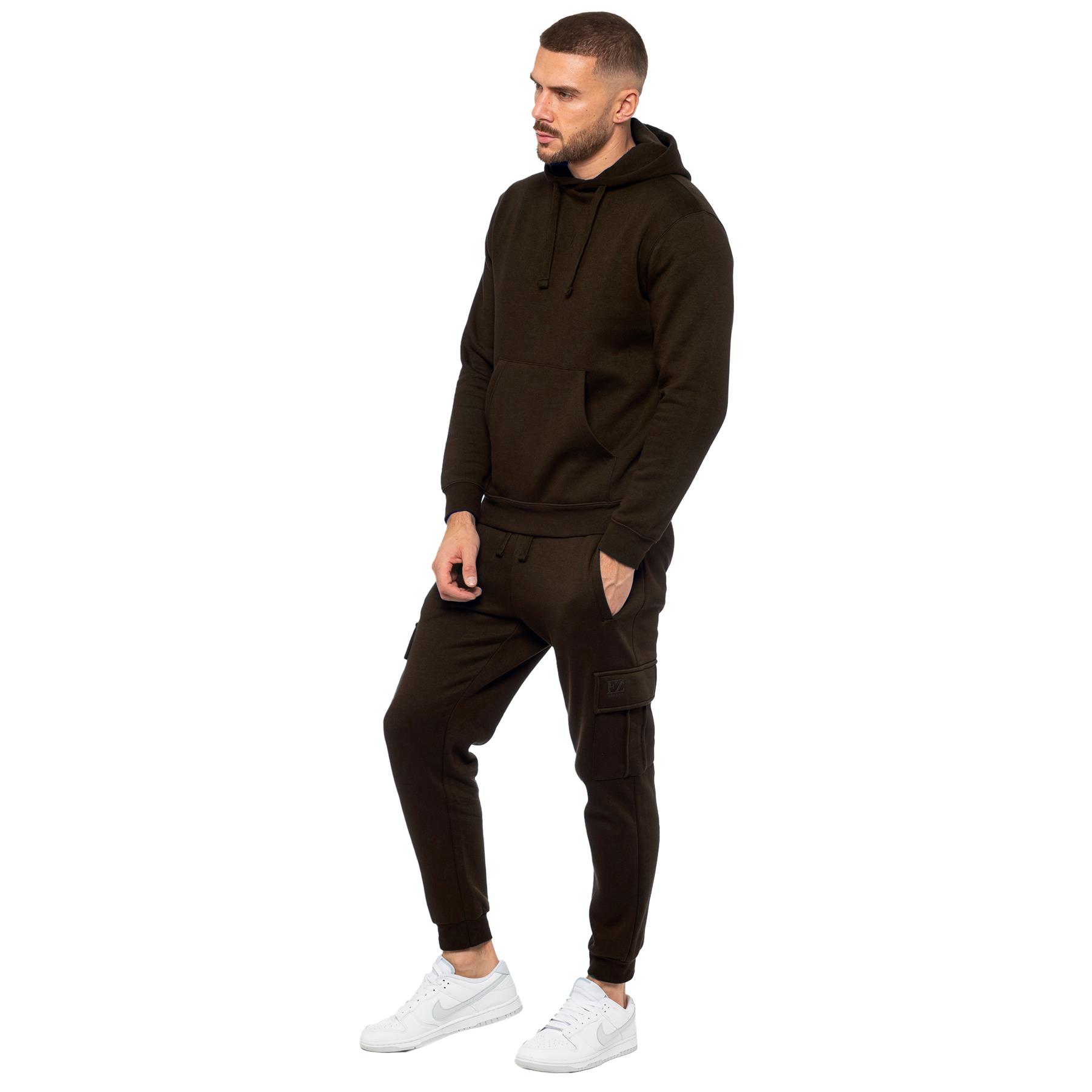Enzo Mens Tracksuit Set Zip Regular Fit Hoodie Cuffed Joggers Casual 2pc Suit - Picture 68 of 107