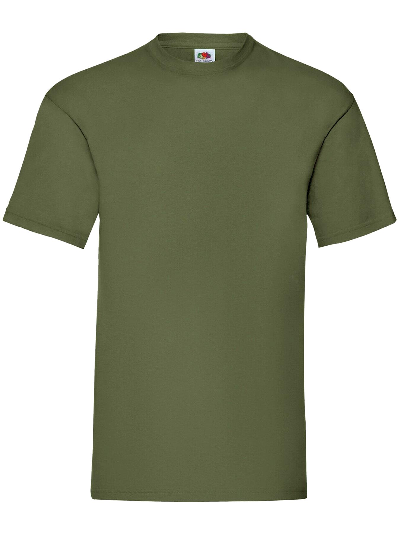 Fruit of the Loom Mens 5 Pack T-Shirts 100% Cotton Plain Solid Tee Shirt - Picture 23 of 36
