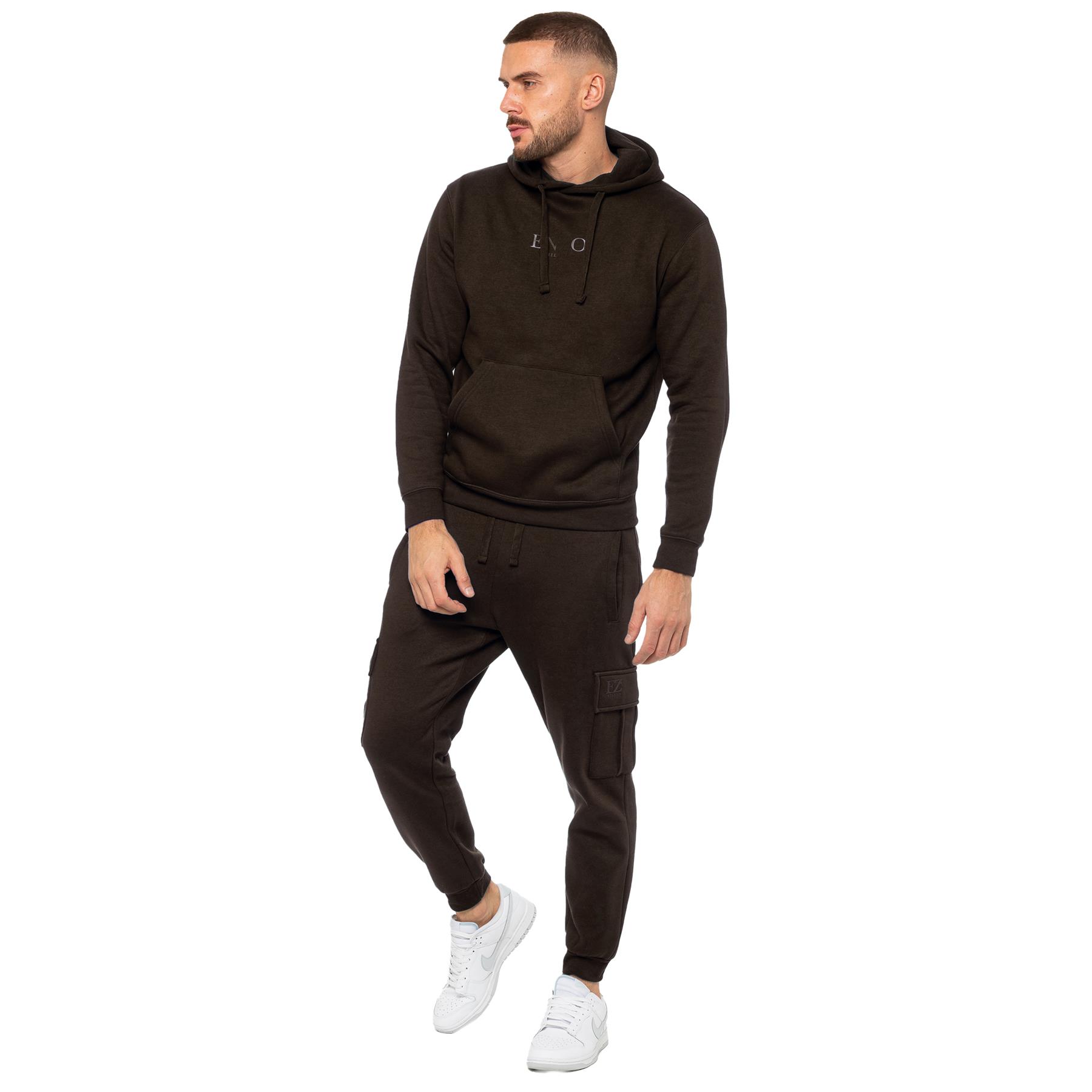 Enzo Mens Tracksuit Set Zip Regular Fit Hoodie Cuffed Joggers Casual 2pc Suit - Picture 70 of 107