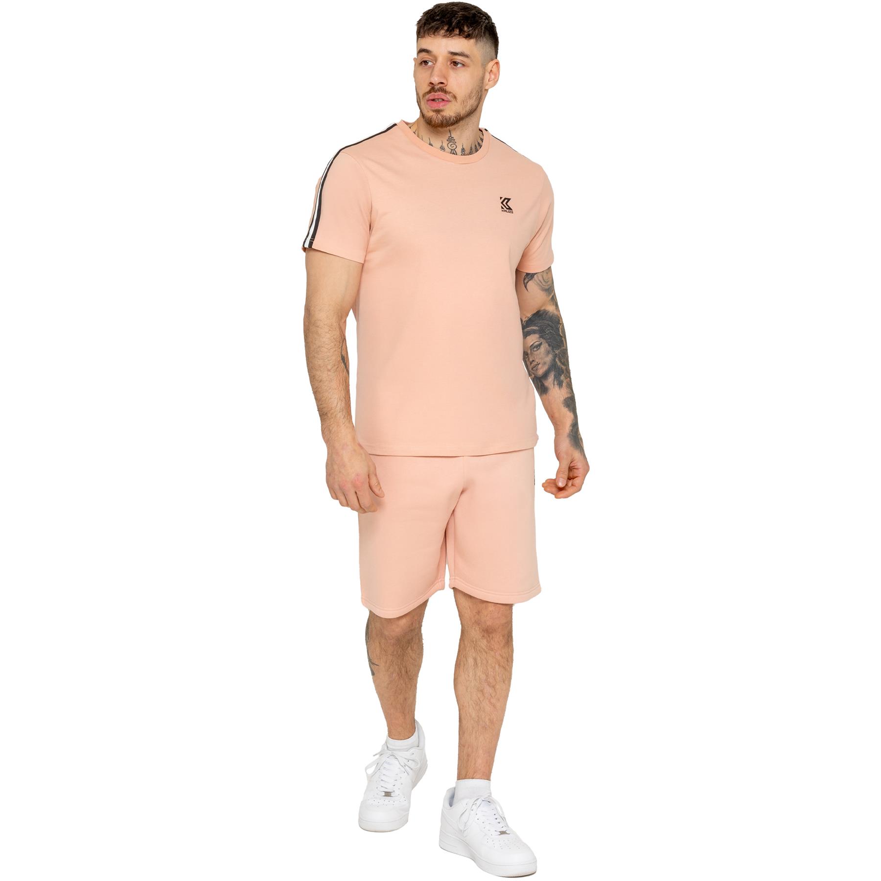 Kruze Short Sleeve T Shirt Mens Casual Cotton Tape Crew Neck Regular Fit Top - Picture 13 of 19
