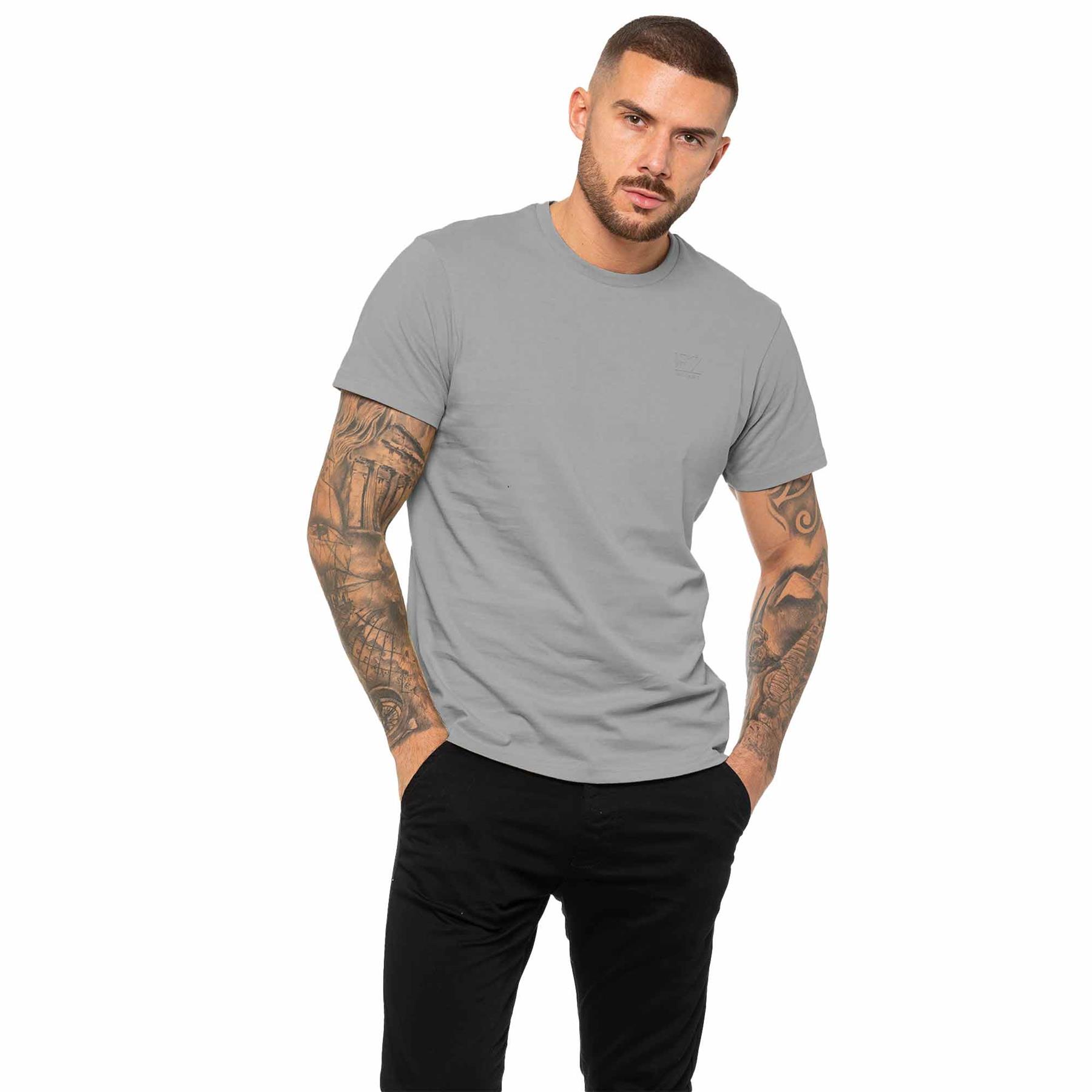 Enzo Mens T Shirt Short Sleeve Top Plain Cotton Crew Neck Casual Shirt - Picture 39 of 71