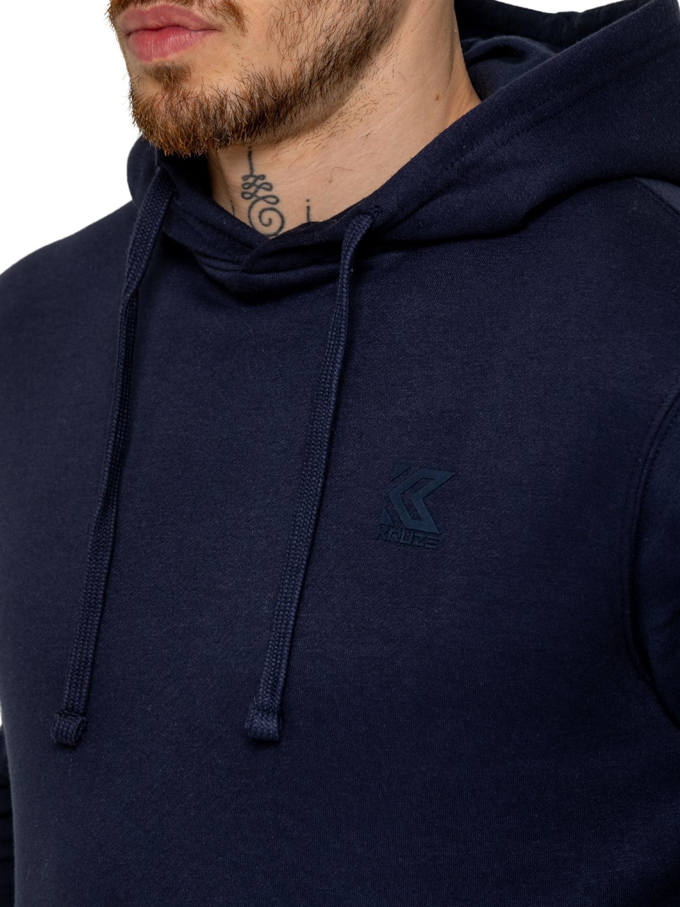 Kruze Herren Kapuzenpullover Freizeit Fleece mit Kapuze Top - Picture 22 of 26