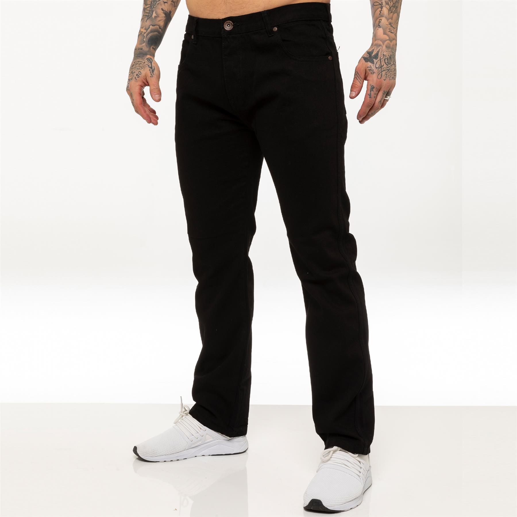 Kruze Mens Jeans Straight Leg Denim Trousers Regular Casual Work Pants UK Sizes - Picture 3 of 25