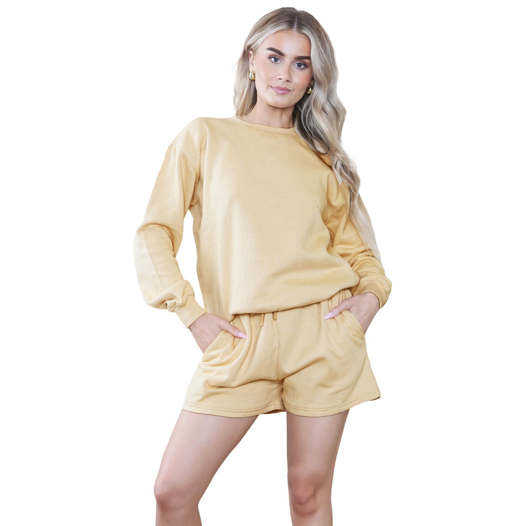 Kruze Womens Tracksuit Set Crew Neck Long Sleeve Sweatshirt Fleece Joggers Suit - Picture 6 of 18
