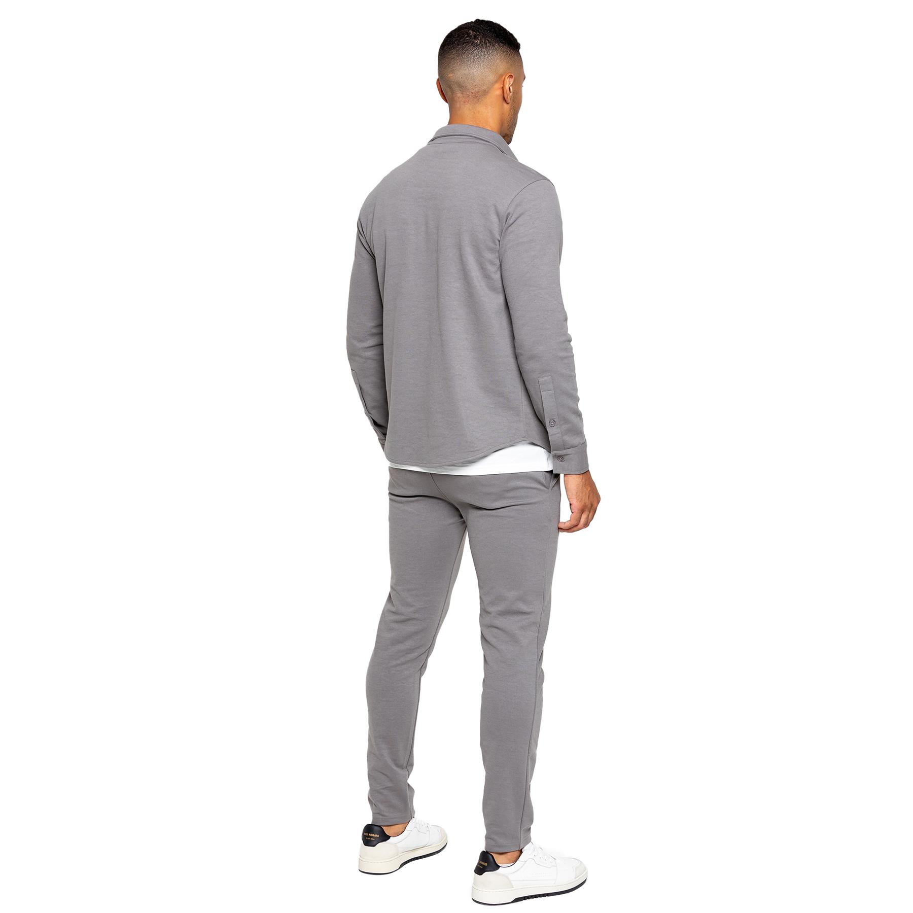 Enzo Mens Tracksuit Casual Overshirt Stretch Joggers Trousers Outfit Set - Picture 15 of 38