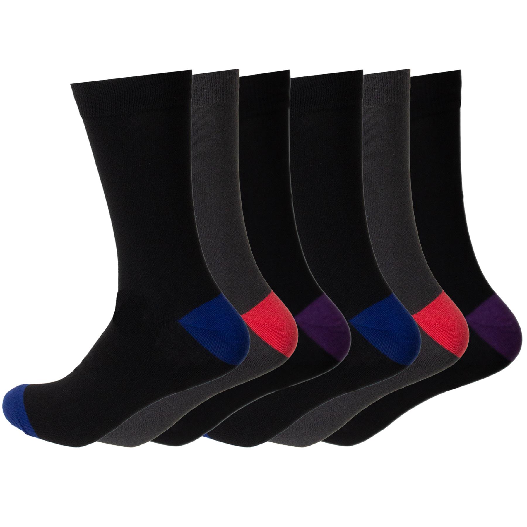 Calcetines Hombre de Algodón Informal Trabajo SPORTS Acanalados 6 12 Pares Talla - Imagen 100 de 109