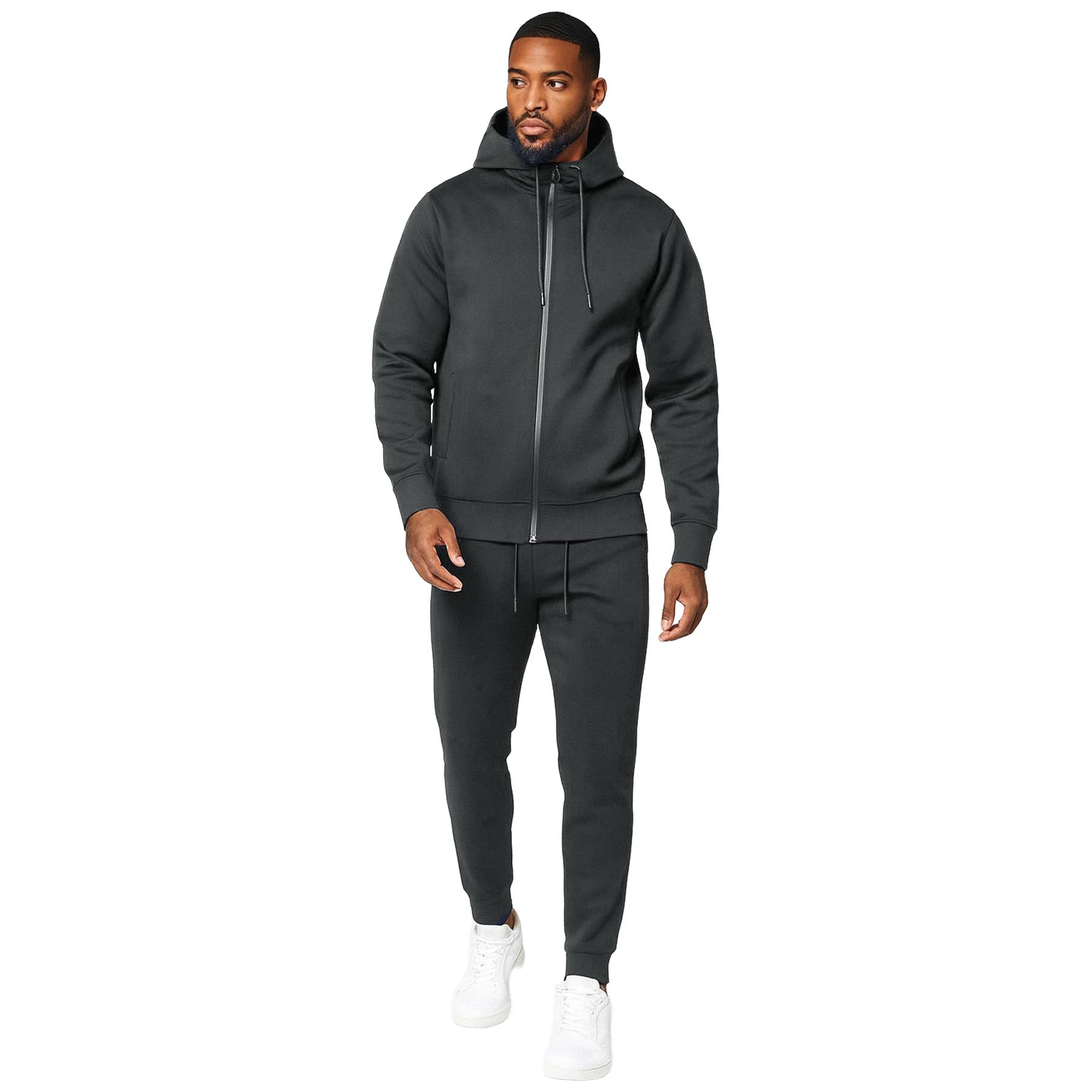 Kruze Herren Scuba Trainingsanzug Reißverschluss Kapuze Stretch Elastisch Hose - Picture 6 of 13