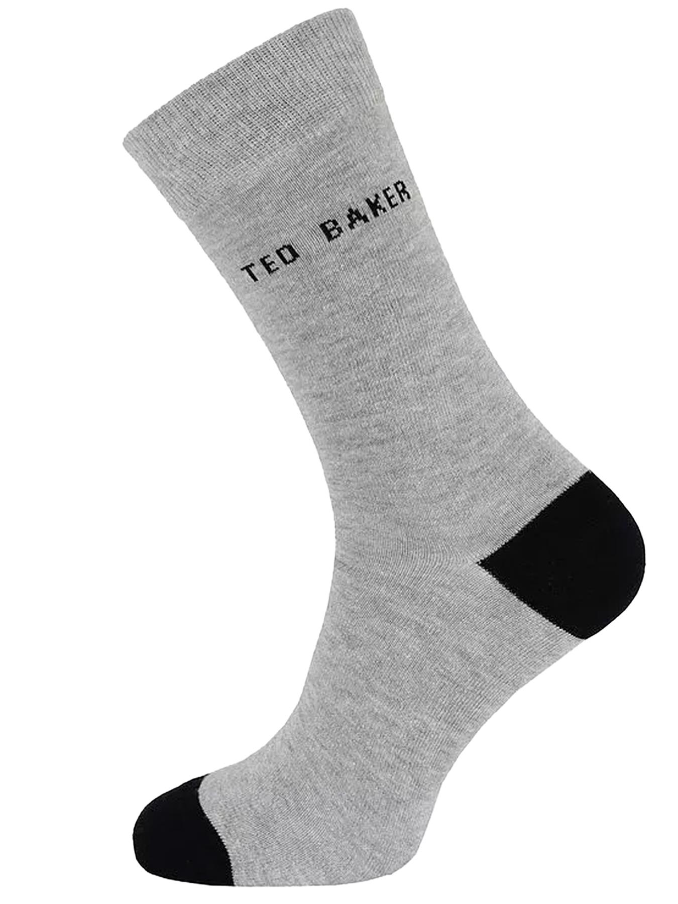 Ted Baker Mens Socks 3 Pairs Casual Cotton Rich Designer Gift Box Sock - Picture 16 of 34
