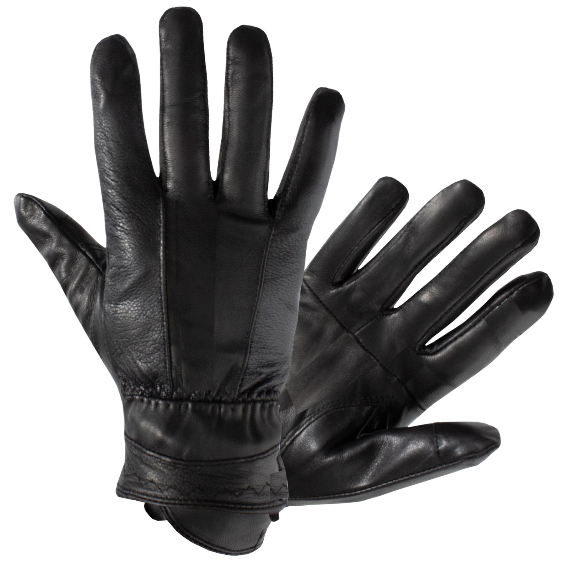 Mens Leather Touch Screen Gloves 100% Genuine Leather Thermal Lined Winter Glove - Picture 9 of 11