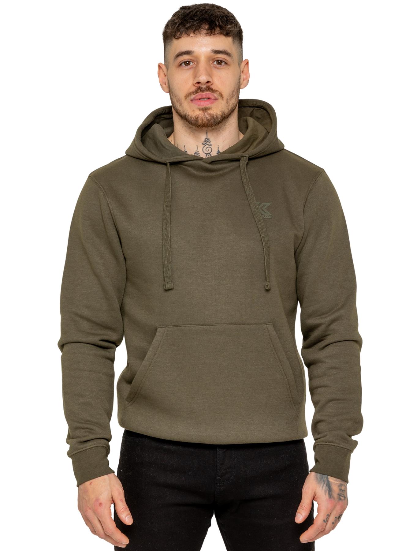 Kruze Herren Kapuzenpullover Freizeit Fleece mit Kapuze Top - Picture 18 of 26