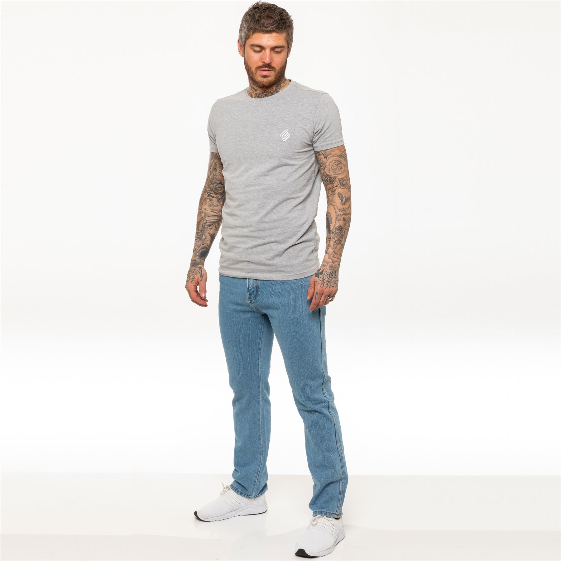 Kruze Mens Jeans Straight Leg Denim Trousers Regular Casual Work Pants UK Sizes - Picture 14 of 25