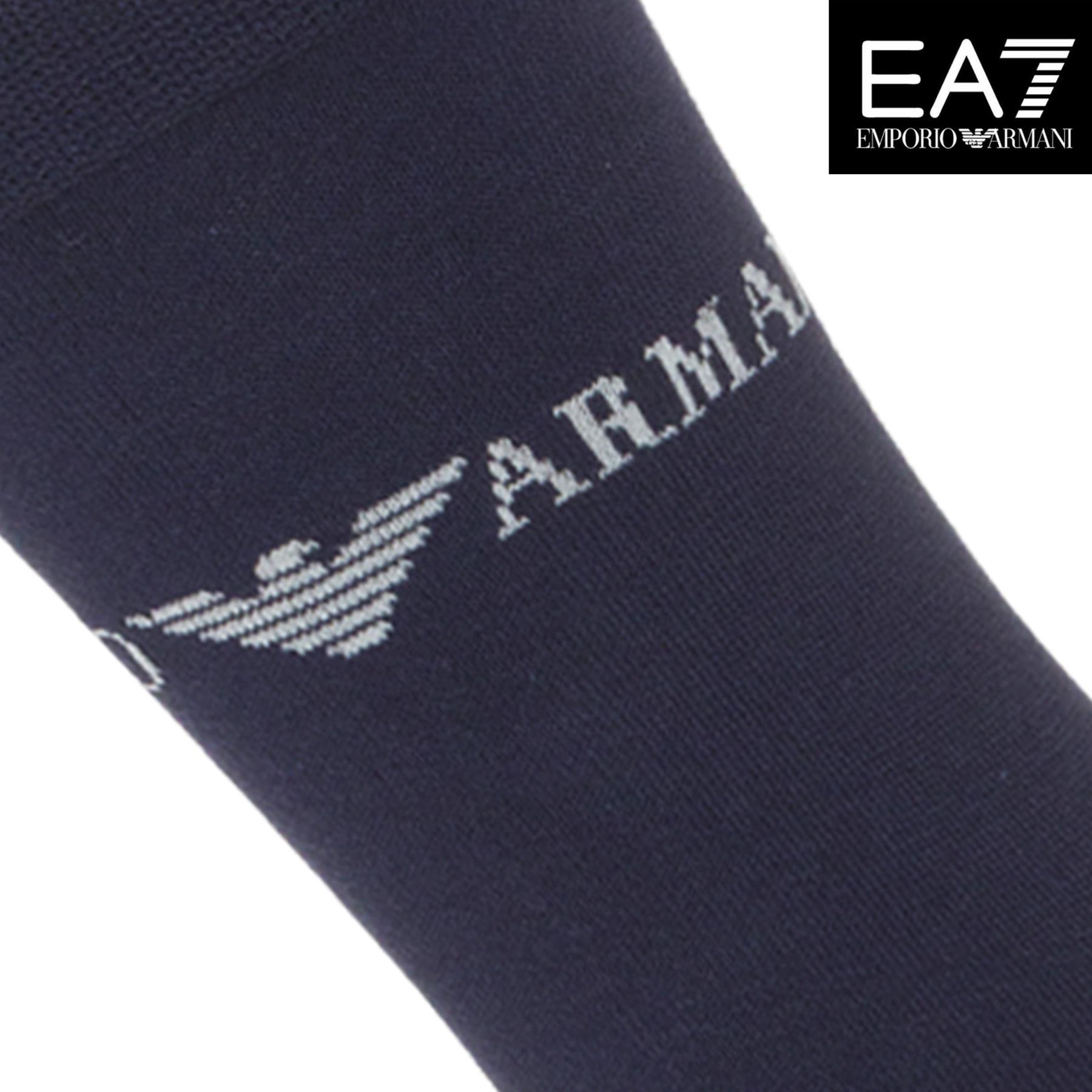 Emporio Armani Mens Socks 3 Pairs Cotton Gift Designer Dress Sock One
