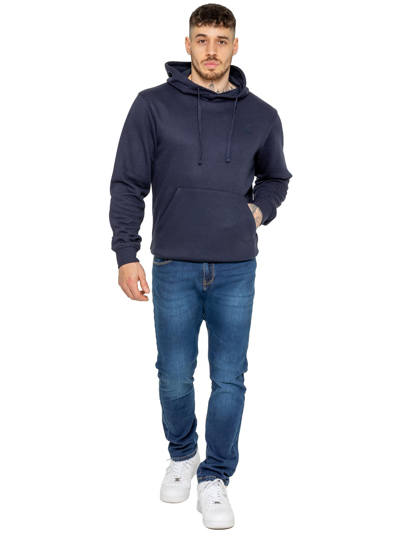 Kruze Herren Kapuzenpullover Freizeit Fleece mit Kapuze Top - Picture 23 of 26