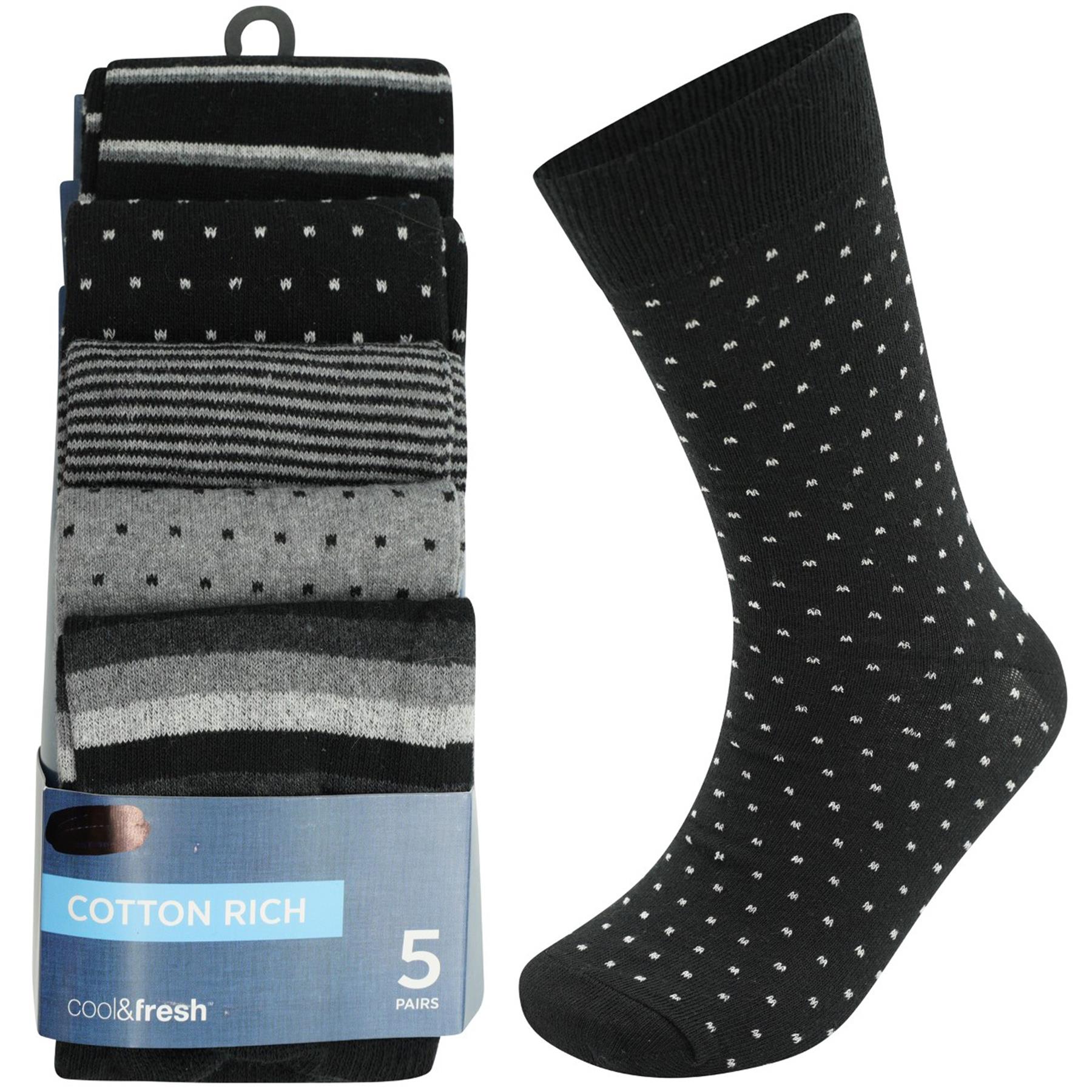 M&S Mens Socks Casual Activewear Office Cotton Rich Calf Socks Size 5