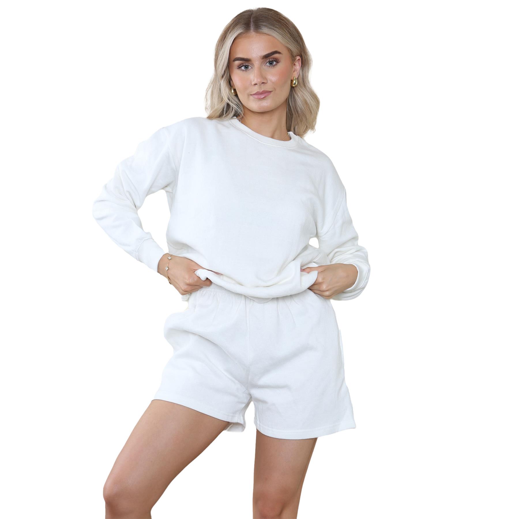 Kruze Womens Tracksuit Set Crew Neck Long Sleeve Sweatshirt Fleece Joggers Suit - Picture 15 of 18