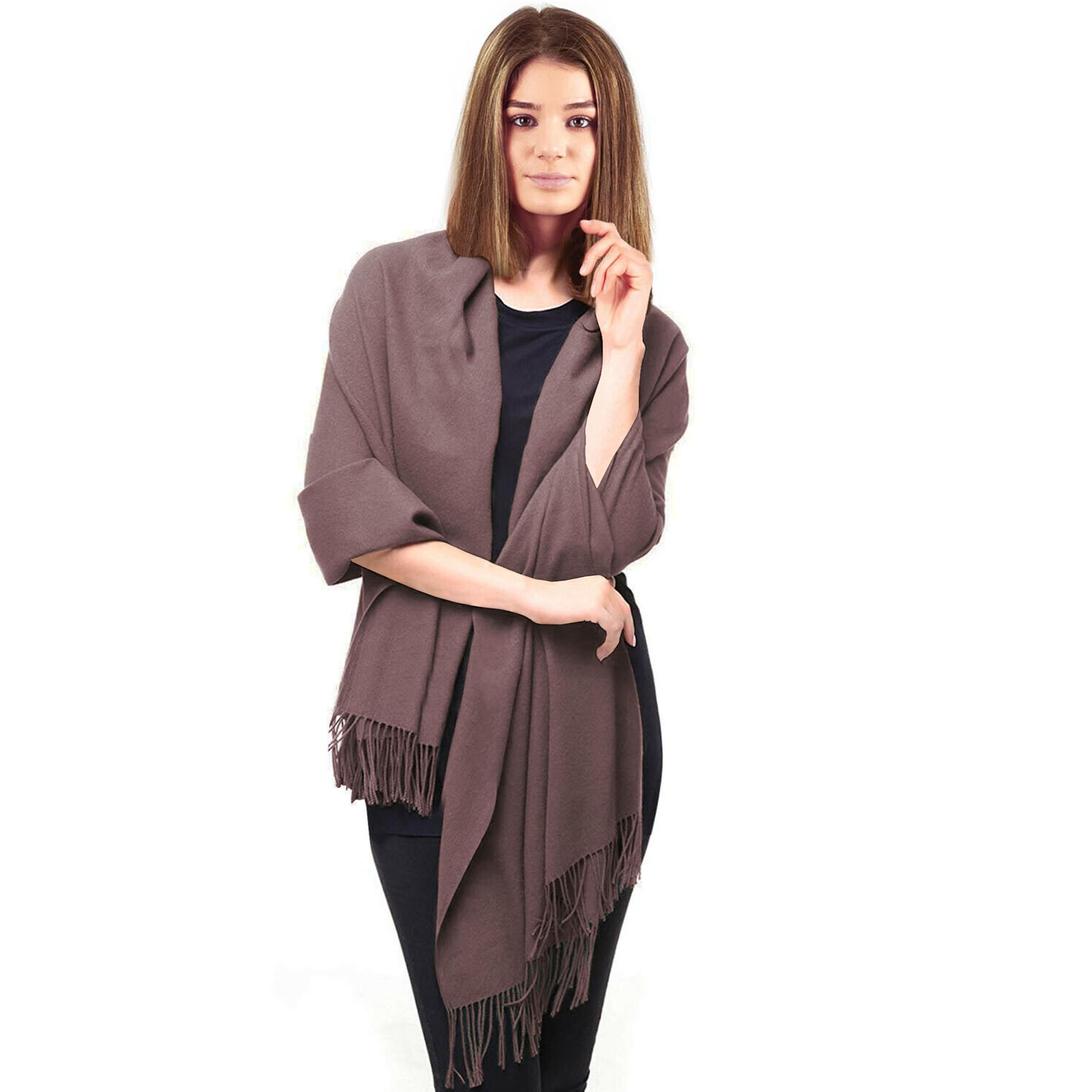 Unisex Fleece Scarf - Soft Thermal Neck Warmer With Tassel Ends For Men & Women (60x12 Inches)