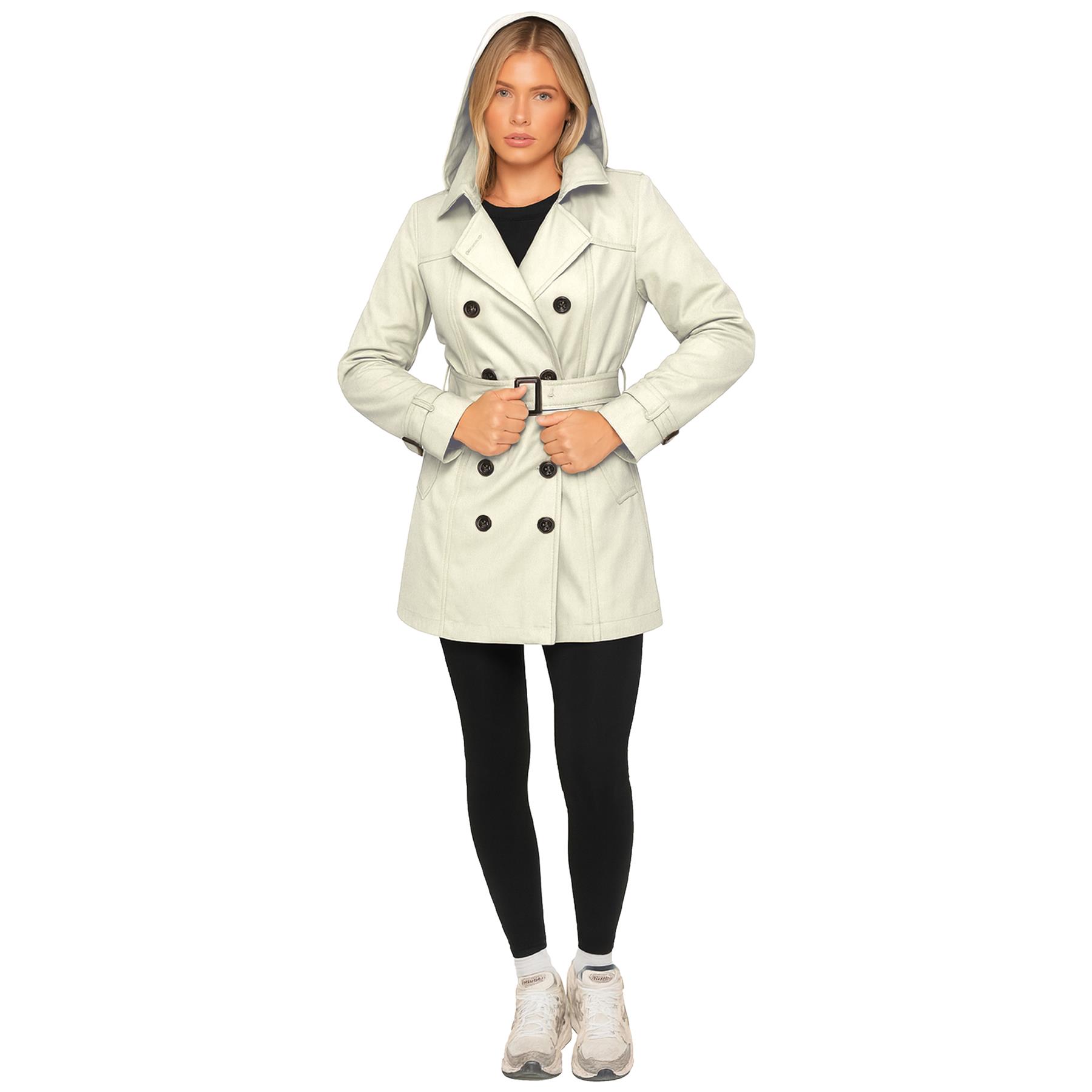 Enzo Damen Trenchcoat Damen Wasserdicht Lange Warme Jacke Mit Knöpfen - Picture 20 of 22