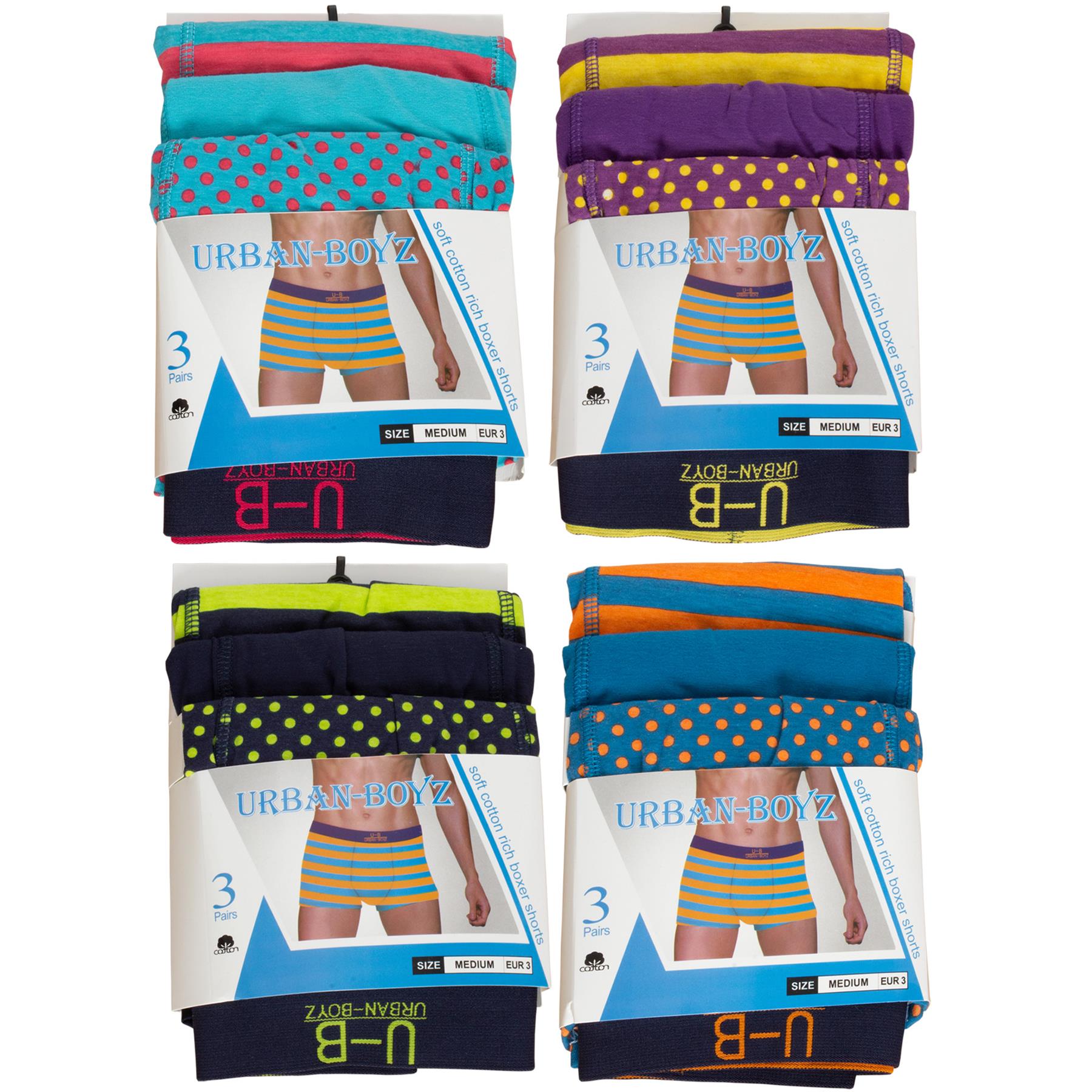 Mens Boxer Shorts Underwear Multipack 2 & 3 Pack Designer Cotton Boxers