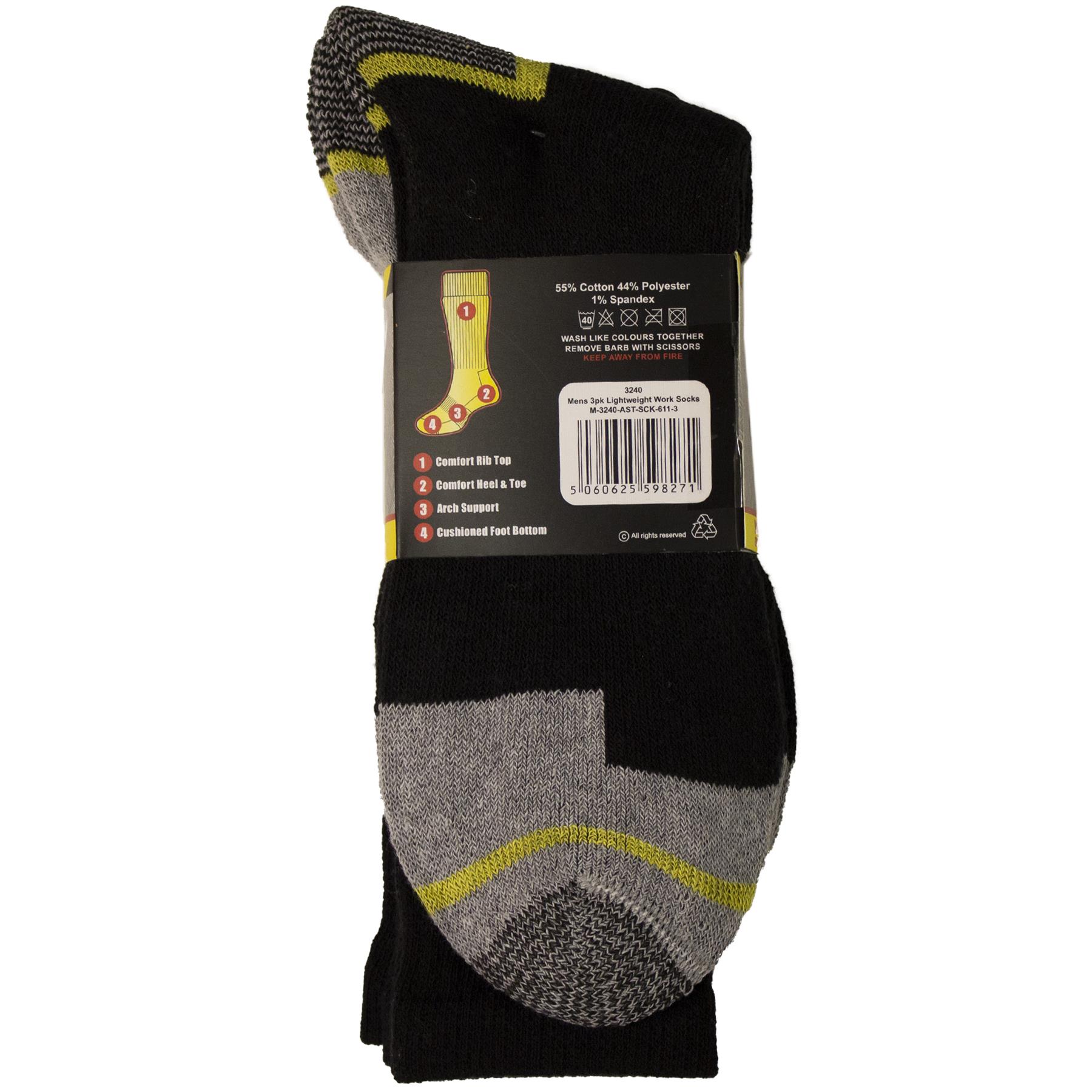Mens Work Socks Thick Heavy Duty Boot Sock Cushion Heel Reinforced Toe Size 6-14 - Picture 18 of 26