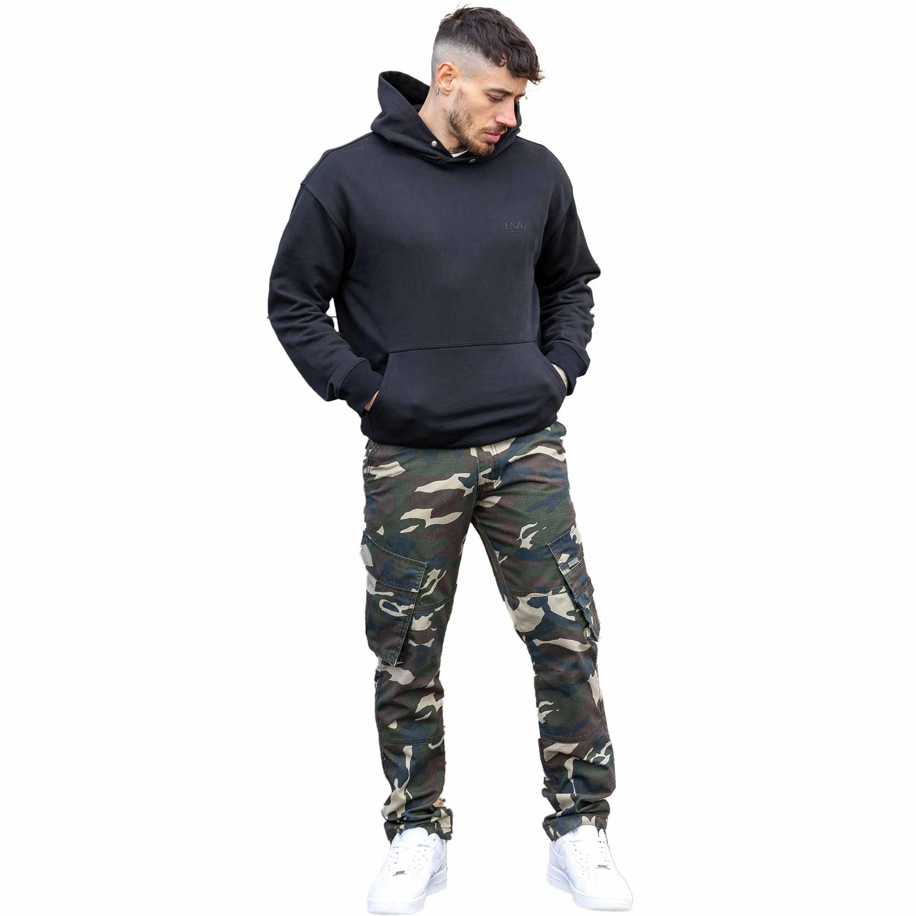 Pantalones de Carga Enzo Para Hombres Militar Combate Táctico Camuflaje Informal Pantalones de Trabajo Talla UK - Imagen 7 de 16