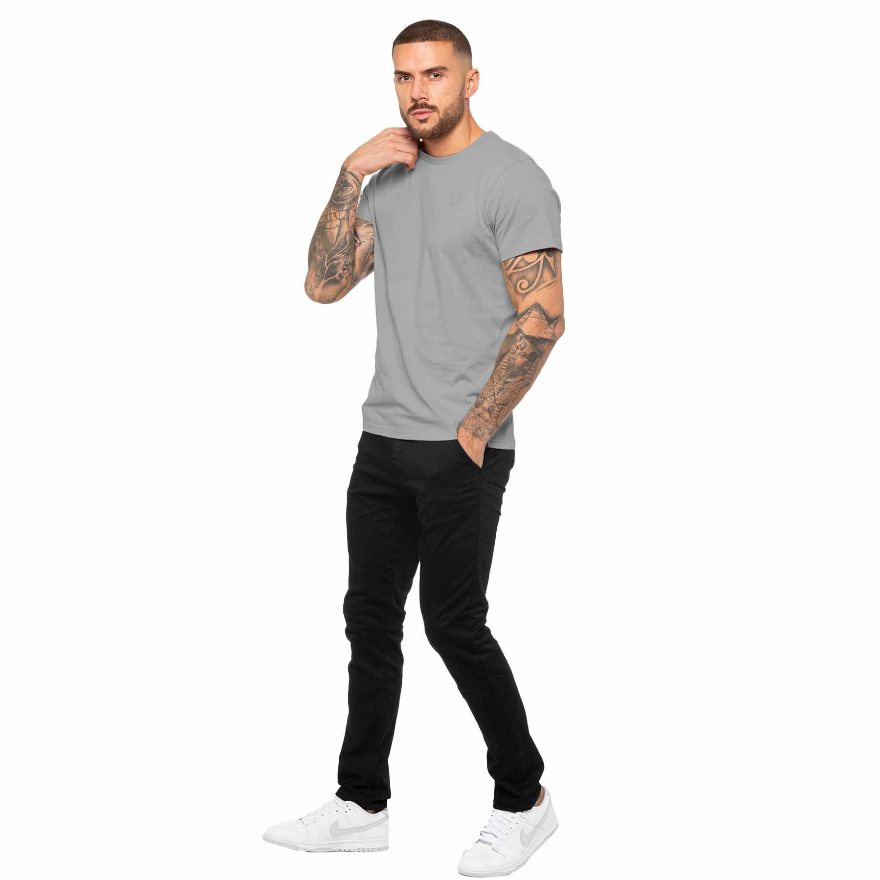 Enzo Mens T Shirt Short Sleeve Top Plain Cotton Crew Neck Casual Shirt - Picture 43 of 71