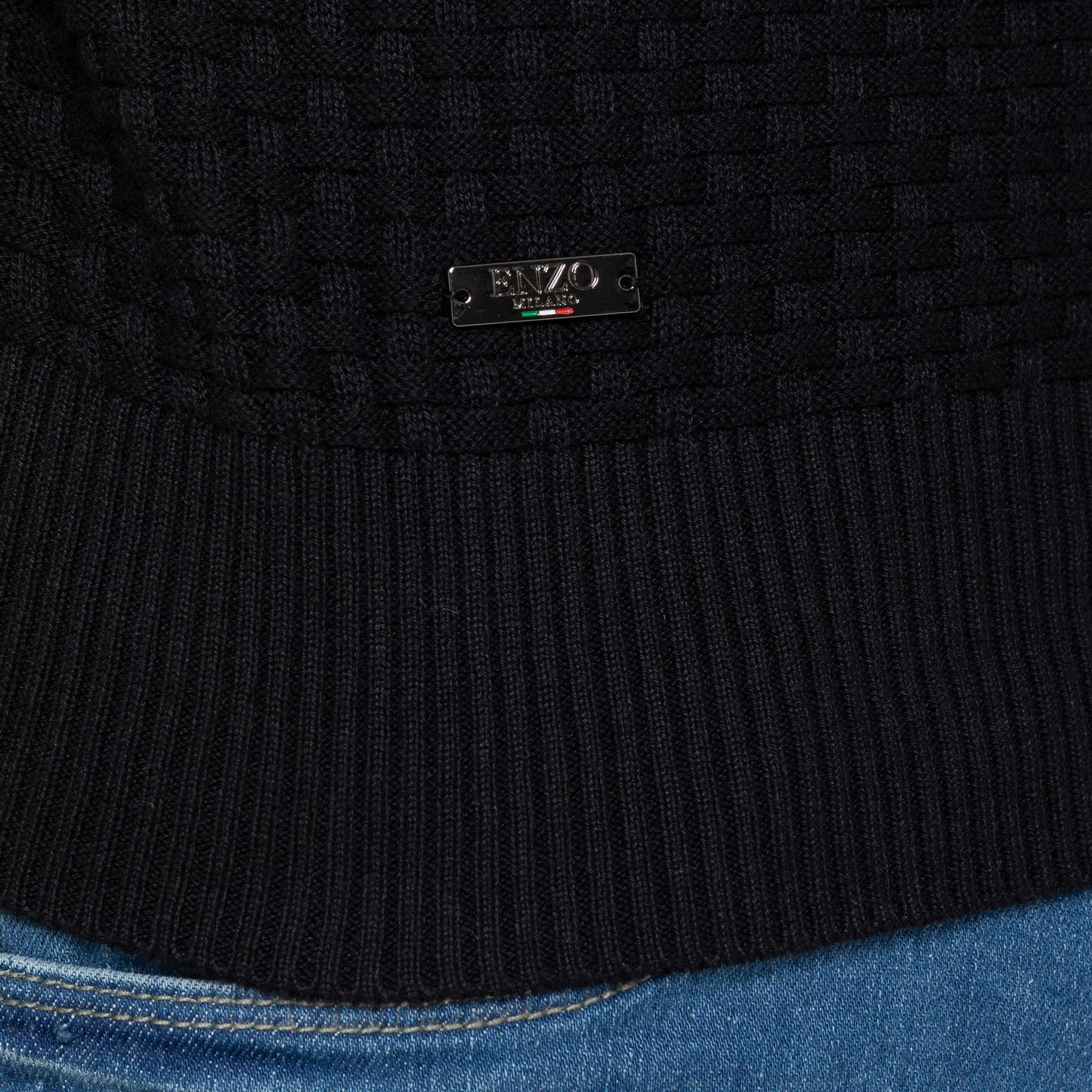 Enzo Para Hombres Sudadera Lisa Jersey Pullover Ligero Informal Algodón Tejido Prendas para el torso - Imagen 4 de 17