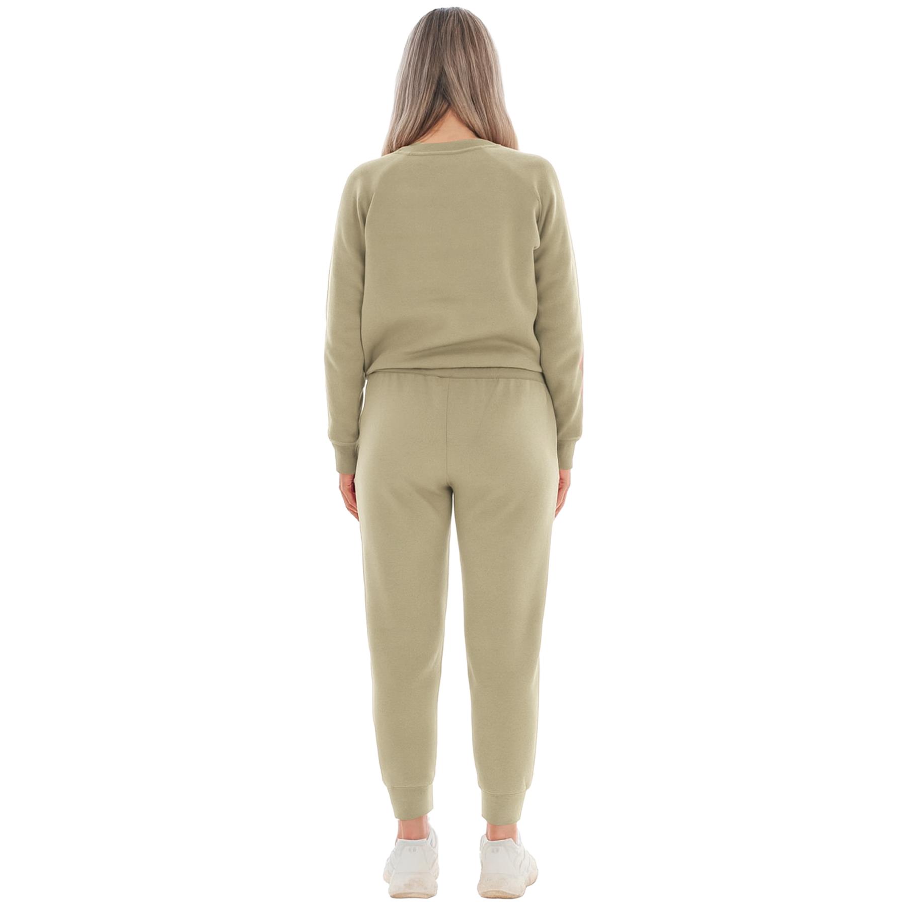Kruze Mujer Chándal Tripulante Cuello Corte Normal Pantalón de Chándal Polar Set - Imagen 28 de 47
