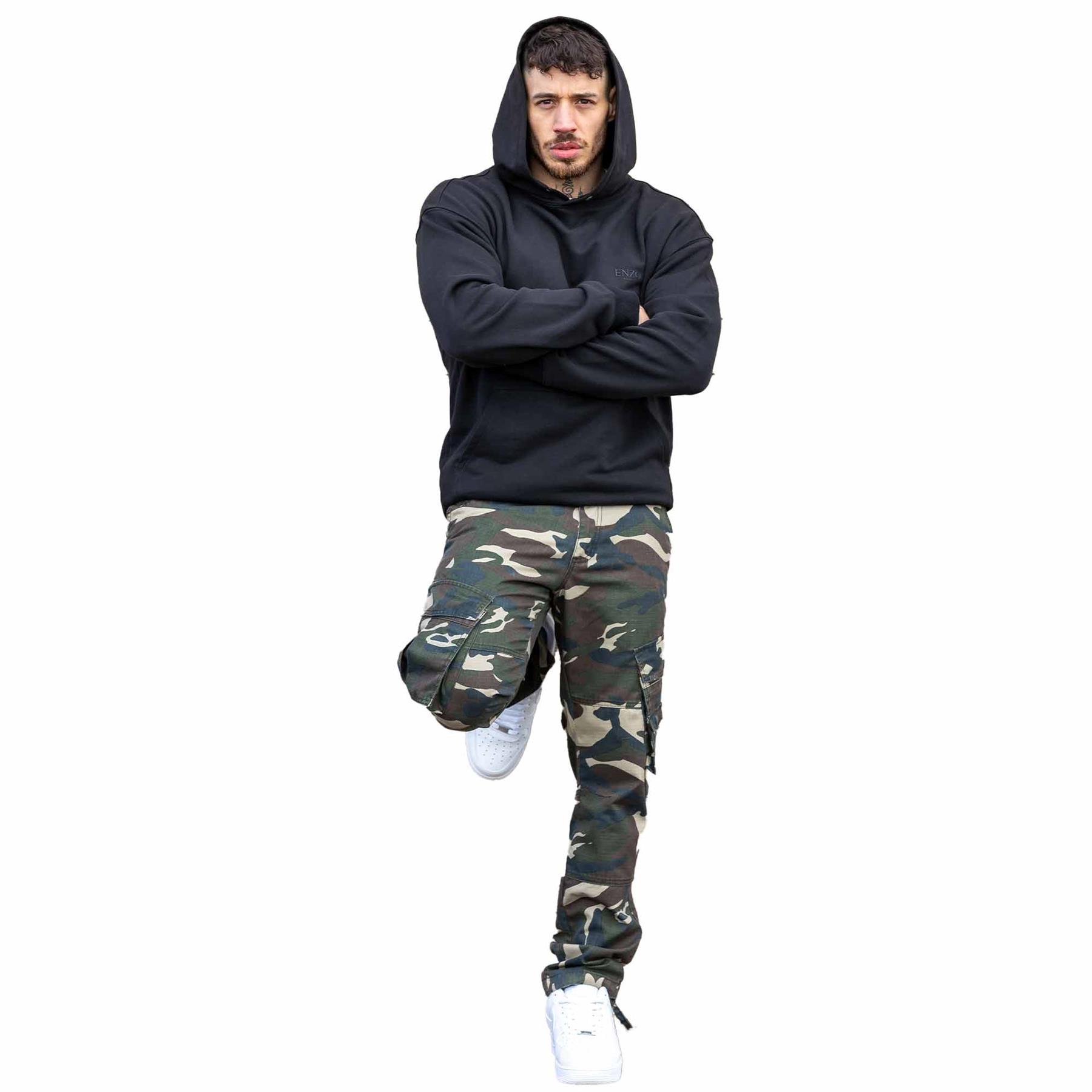 Pantalones de Carga Enzo Para Hombres Militar Combate Táctico Camuflaje Informal Pantalones de Trabajo Talla UK - Imagen 5 de 16
