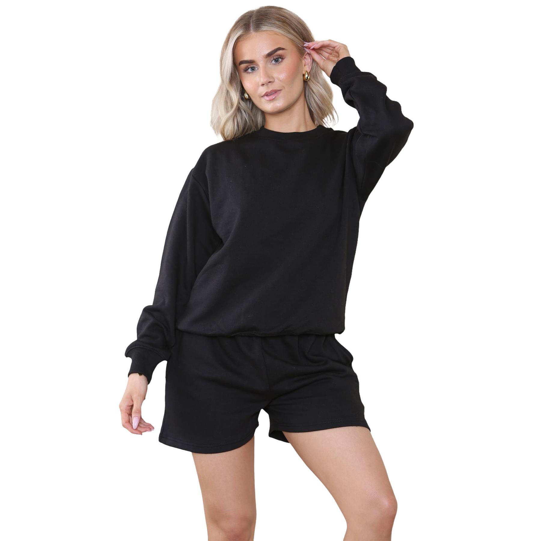 Kruze Womens Tracksuit Set Crew Neck Long Sleeve Sweatshirt Fleece Joggers Suit - Picture 13 of 18