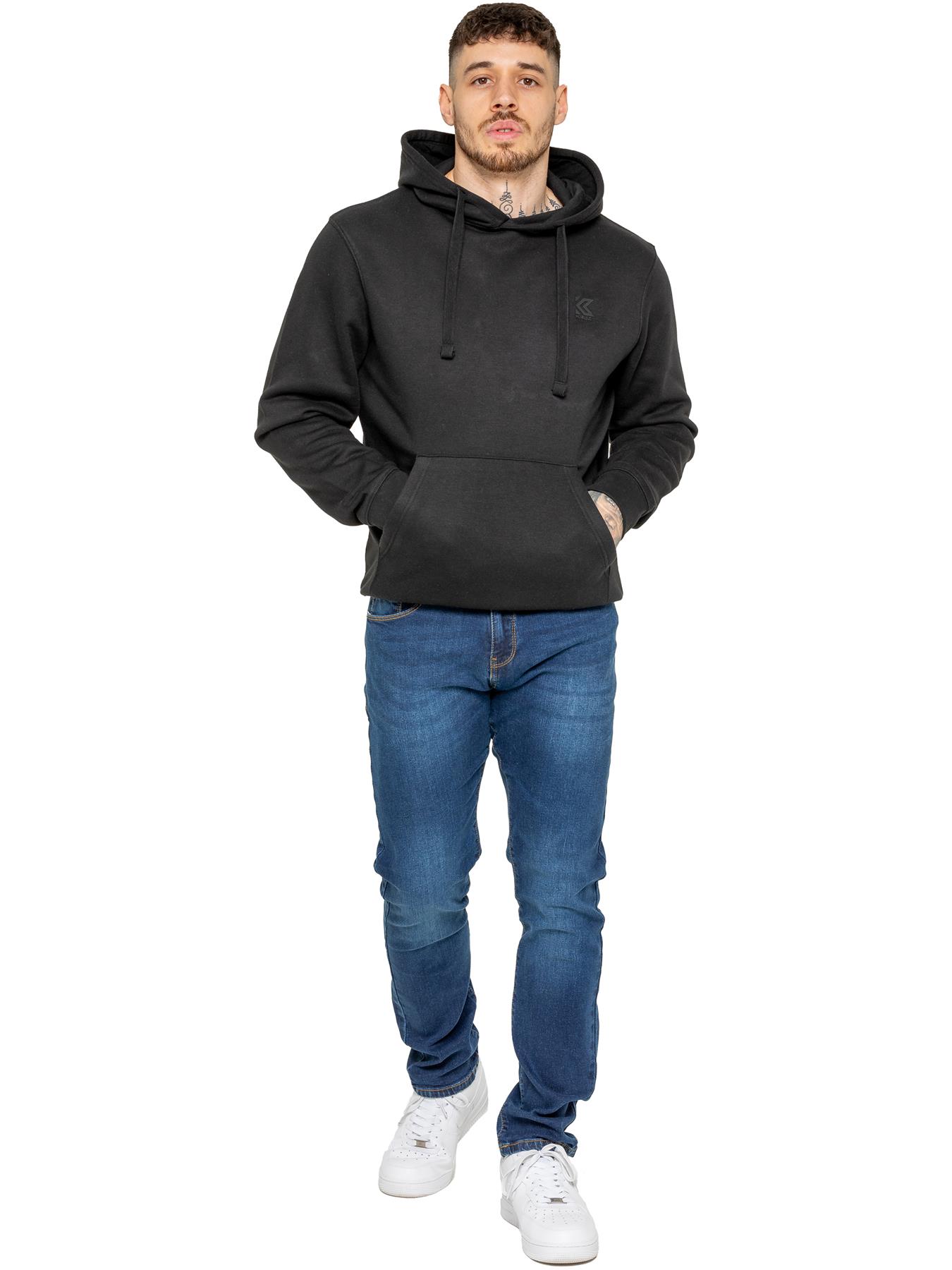 Kruze Herren Kapuzenpullover Freizeit Fleece mit Kapuze Top - Picture 7 of 26