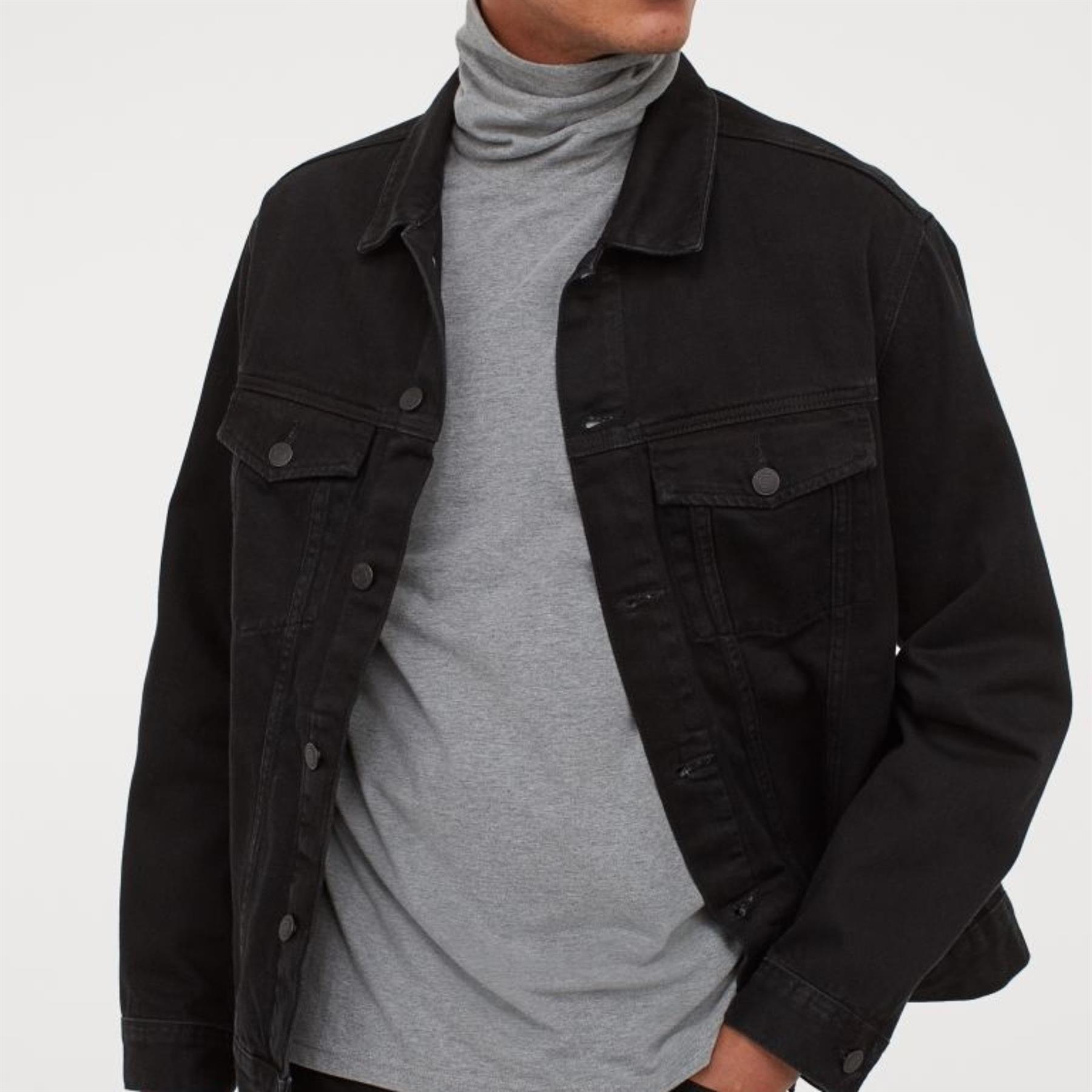 black button up coat